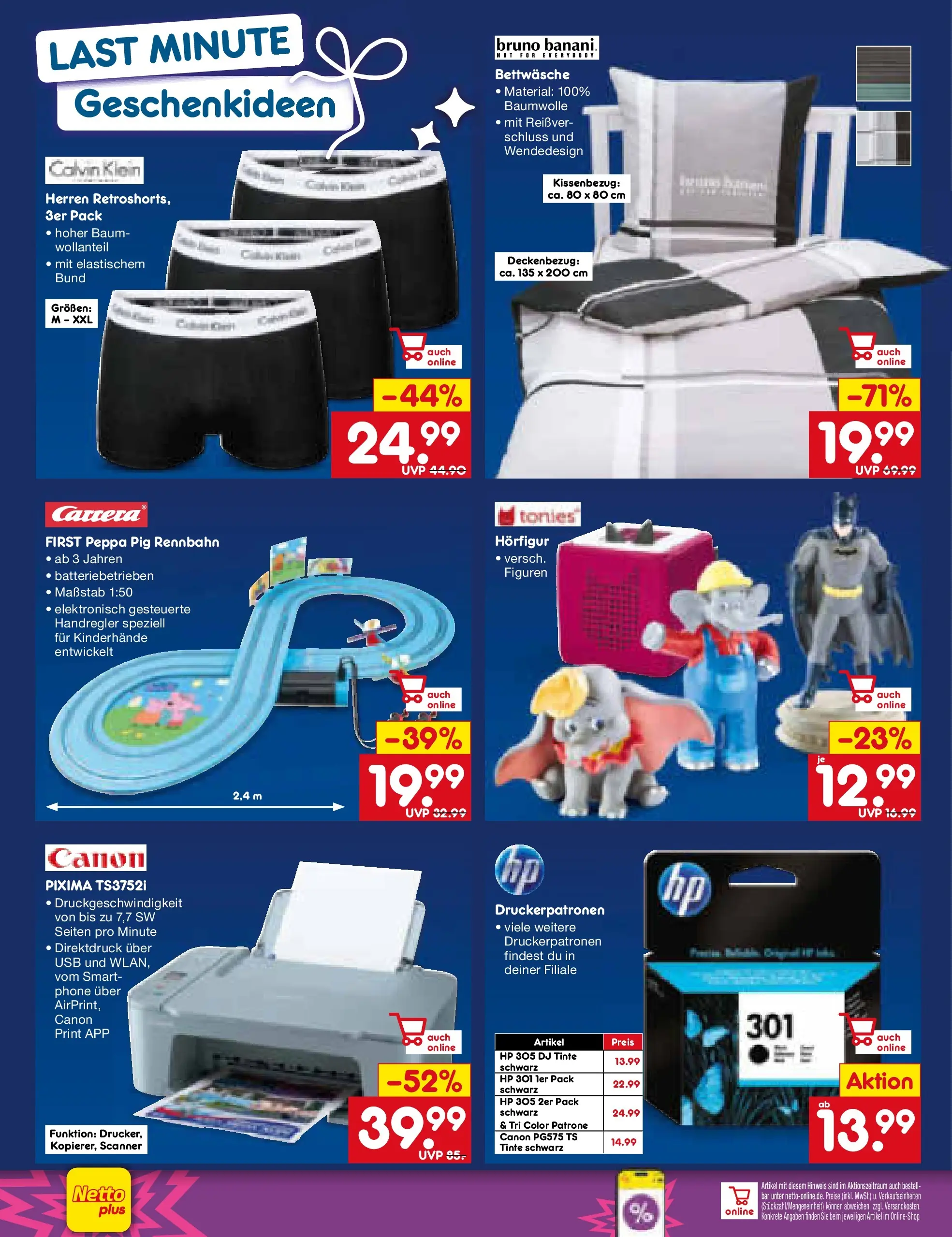 Netto Marken-Discount prospekt Bitterfeld-Wolfen	 (ab 28.12.2025) » Angebote | Seite: 34 | Produkte: HP, USB, Bettwäsche