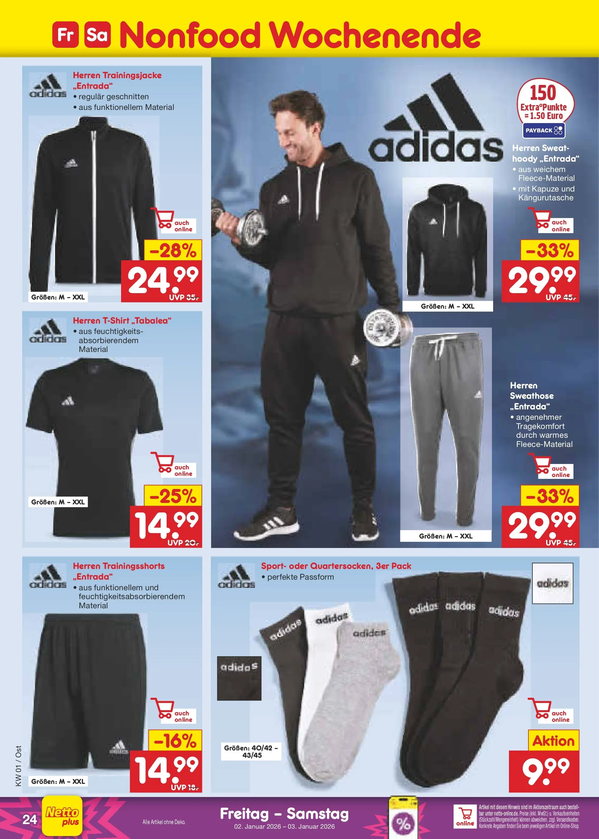Netto Marken-Discount prospekt Bitterfeld-Wolfen	 (ab 28.12.2025) » Angebote | Seite: 38 | Produkte: Sweathose, Trainingsjacke