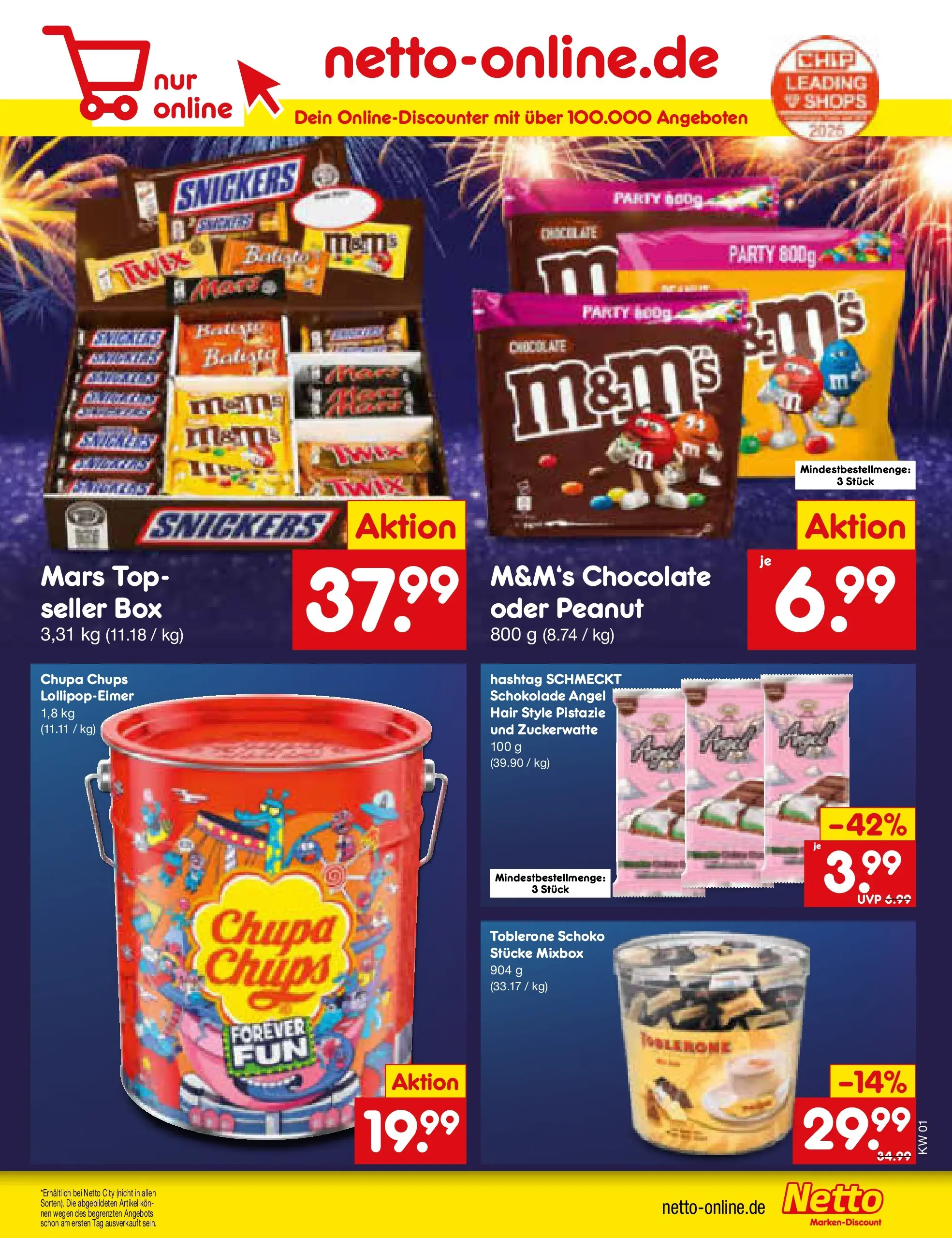 Netto Marken-Discount prospekt Bitterfeld-Wolfen	 (ab 28.12.2025) » Angebote | Seite: 61 | Produkte: Top, Box, Mars, Chips