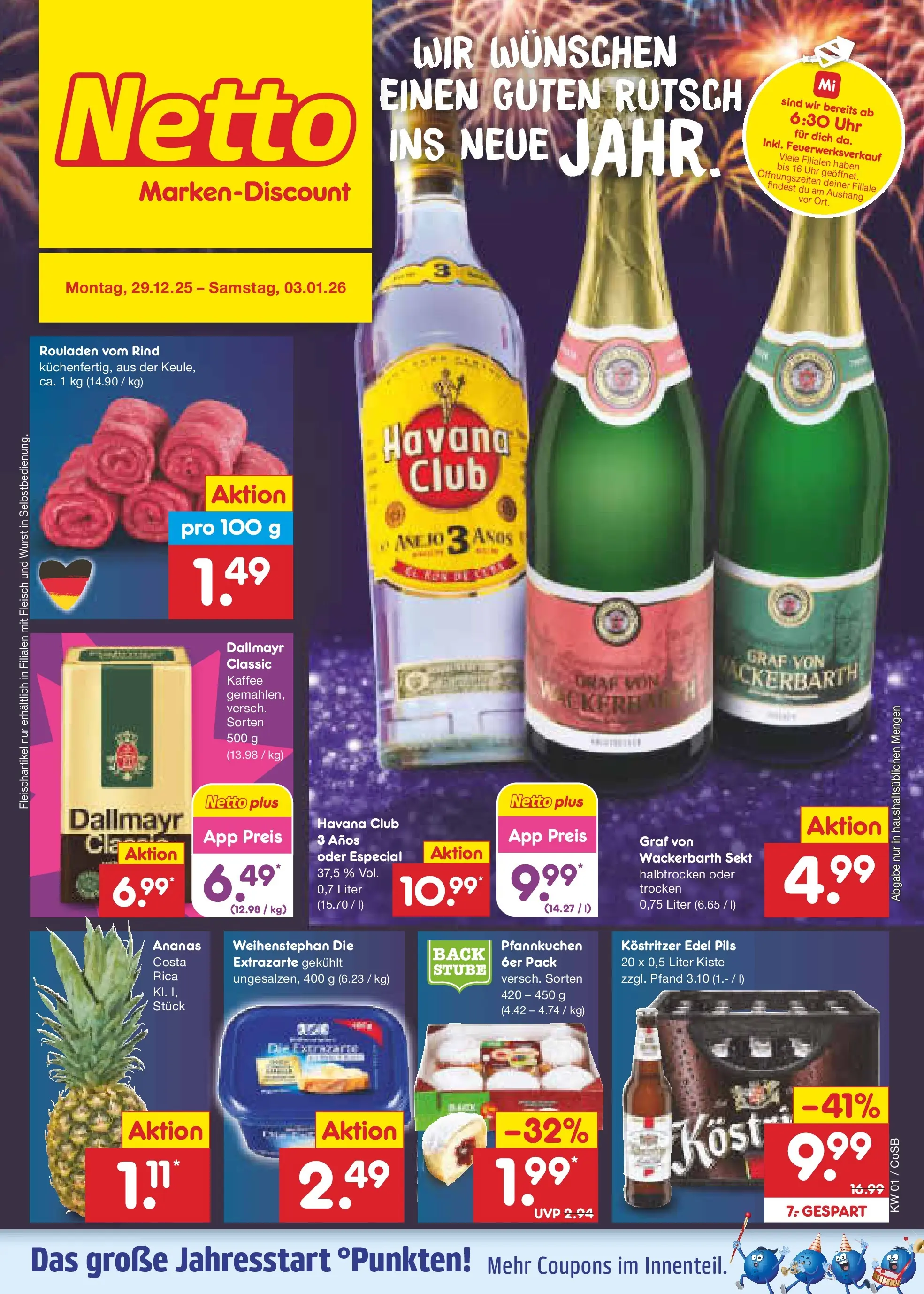 Netto Marken-Discount prospekt Bitterfeld-Wolfen	 (ab 28.12.2025) » Angebote | Seite: 1 | Produkte: Kostritzer, Dallmayr, Wurst, Uhr