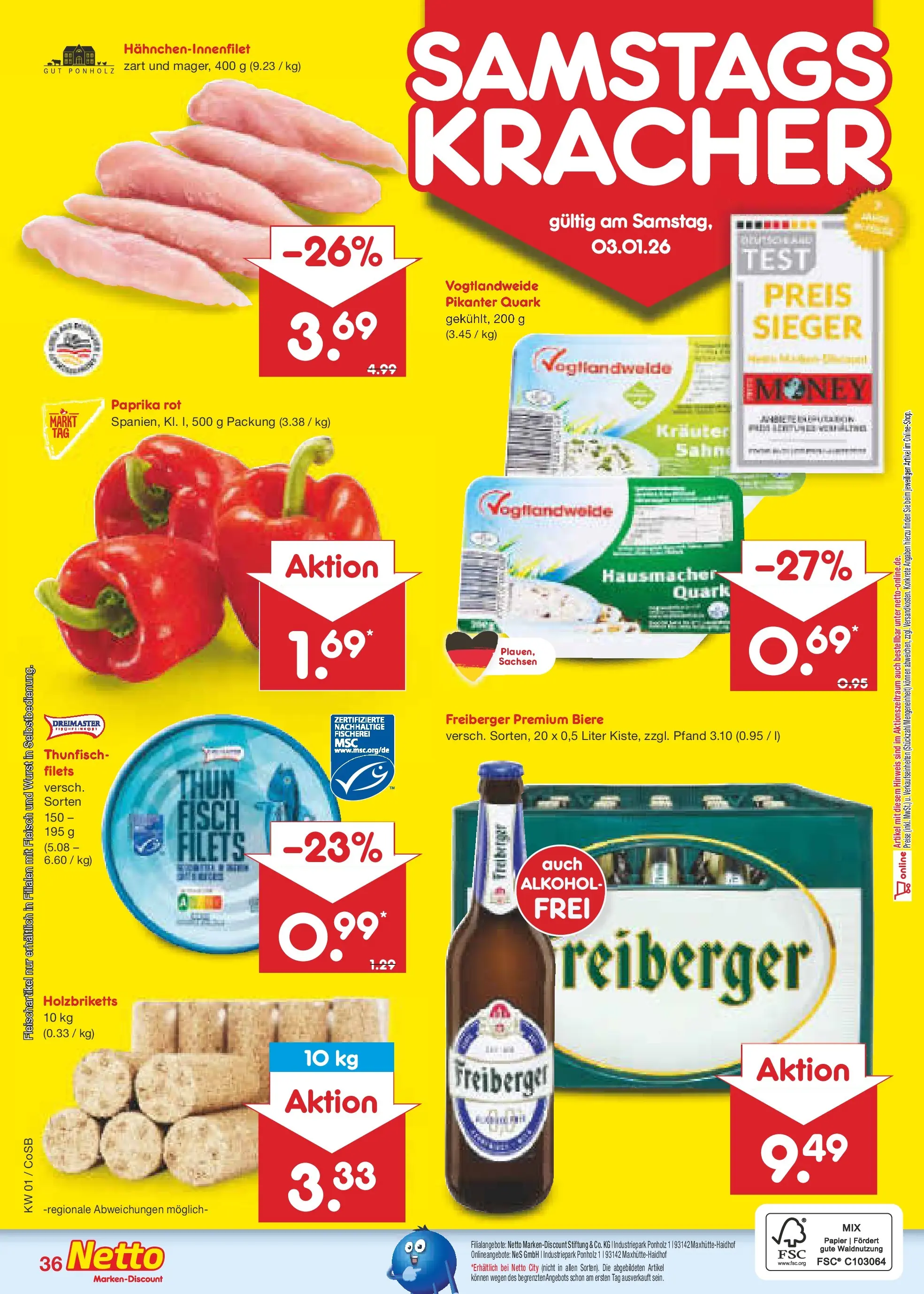 Netto Marken-Discount prospekt Bitterfeld-Wolfen	 (ab 28.12.2025) » Angebote | Seite: 50 | Produkte: Thunfisch, Fisch, Paprika, Fleisch