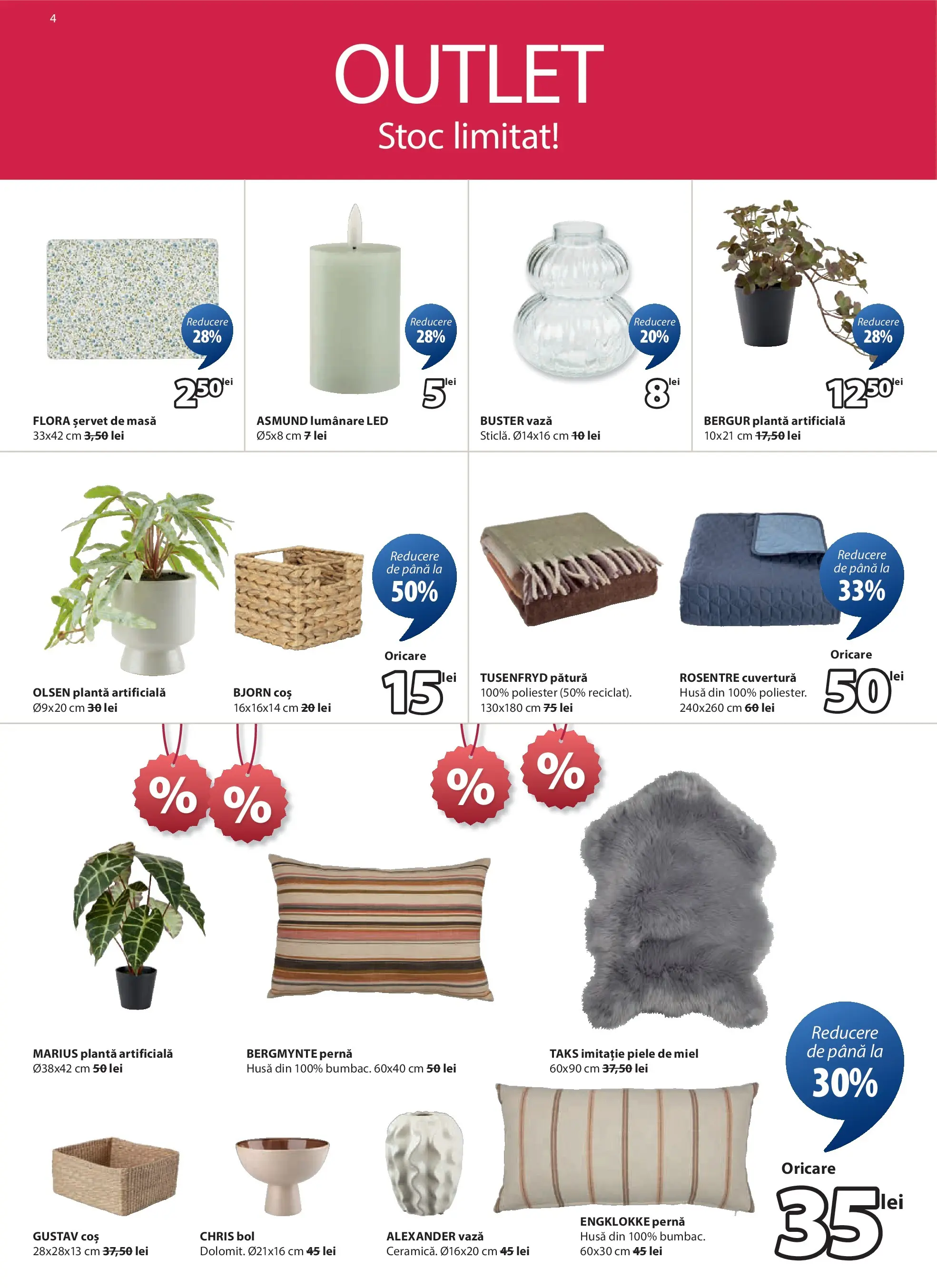JYSK - Catalog JYSK până în data de 04.01.2026 - Oferta 24.12.2025 - 04.01.2026 | Pagină: 4 | Produse: Bol, Pernă, Babak, Vază