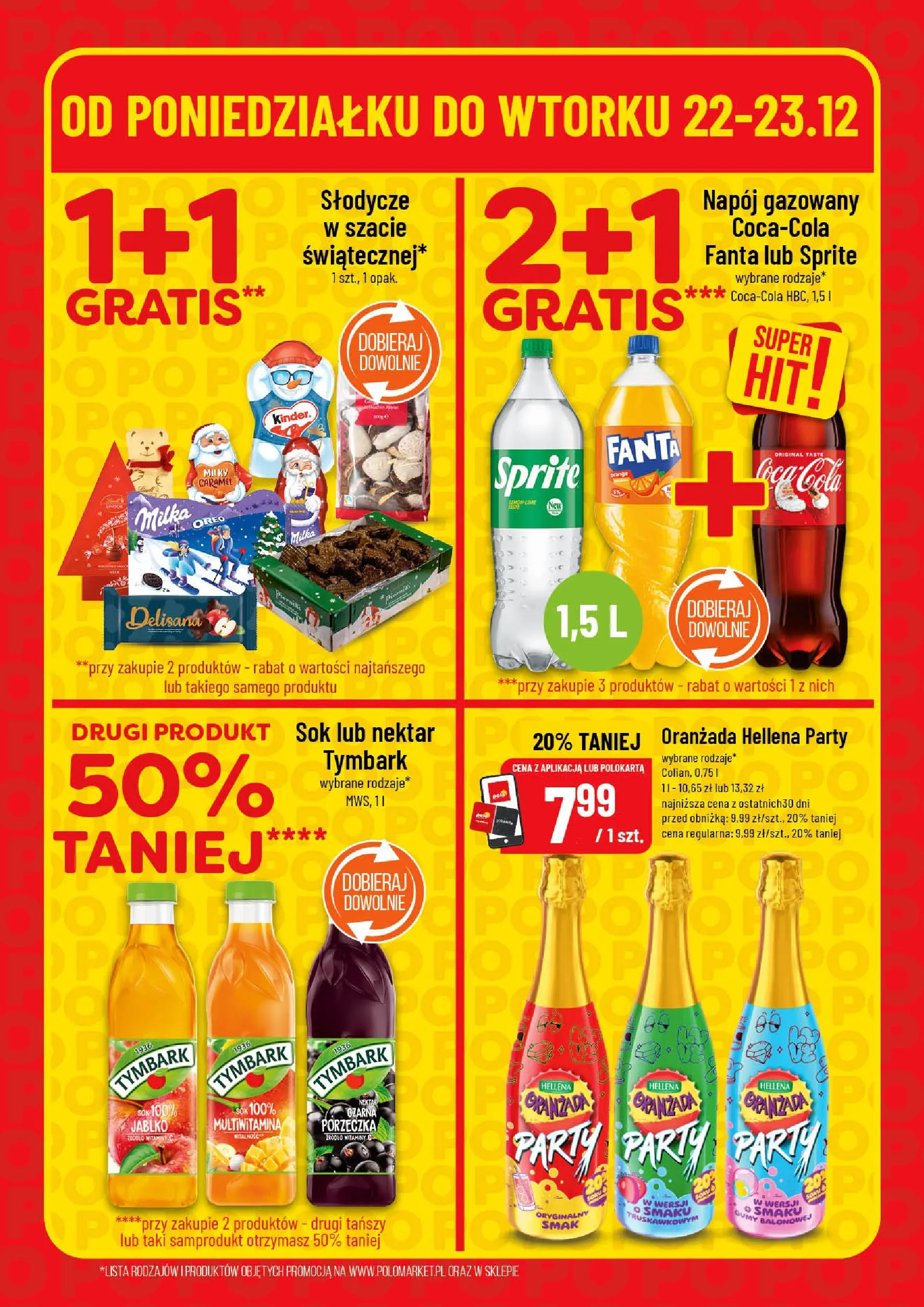 POLOmarket gazetka od 22.12.2025 | Boże Narodzenie 🎄🎁 | Strona: 6 | Produkty: Gumy, Oranżada hellena, Milka, Sok