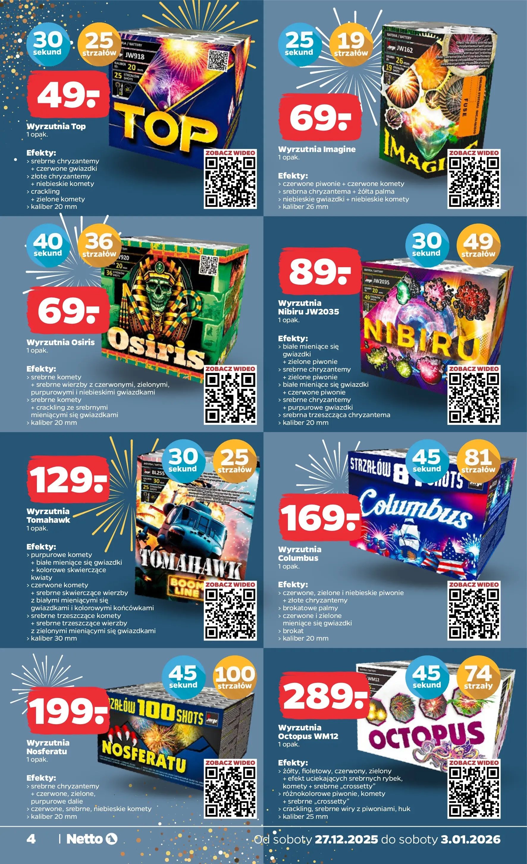 Netto - NETTO T01A ważne do 3.01.2026 od 26.12.2025 - Aktualne promocje | Strona: 37 | Produkty: Top, Wyrzutnia, Chryzantemy, Kwiaty