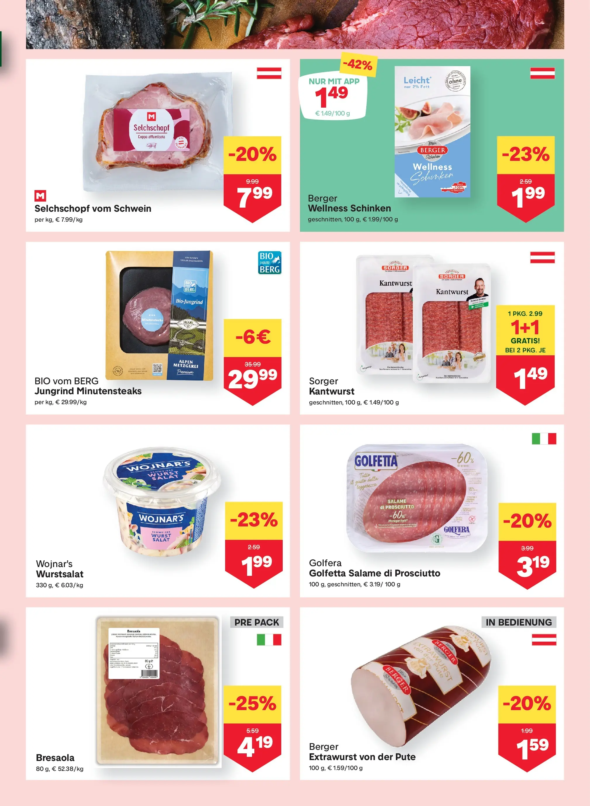 MPREIS Pfunds von 31.12.2025 - Aktuelle Angebote | Seite: 3 | Produkte: Salat, Wurst, Schinken