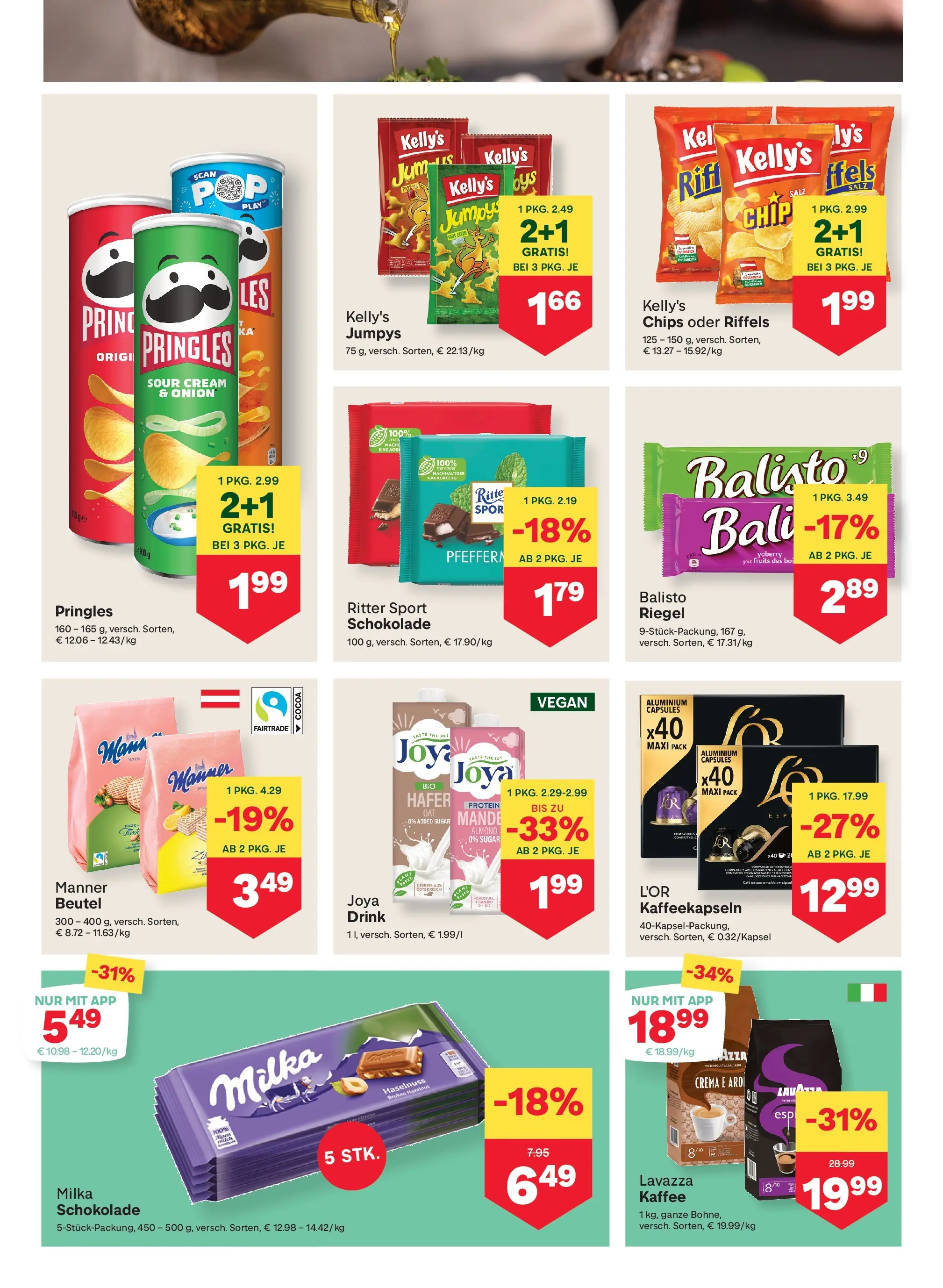 MPREIS Pfunds von 31.12.2025 - Aktuelle Angebote | Seite: 8 | Produkte: Chips, Salz, Kaffee, Schokolade