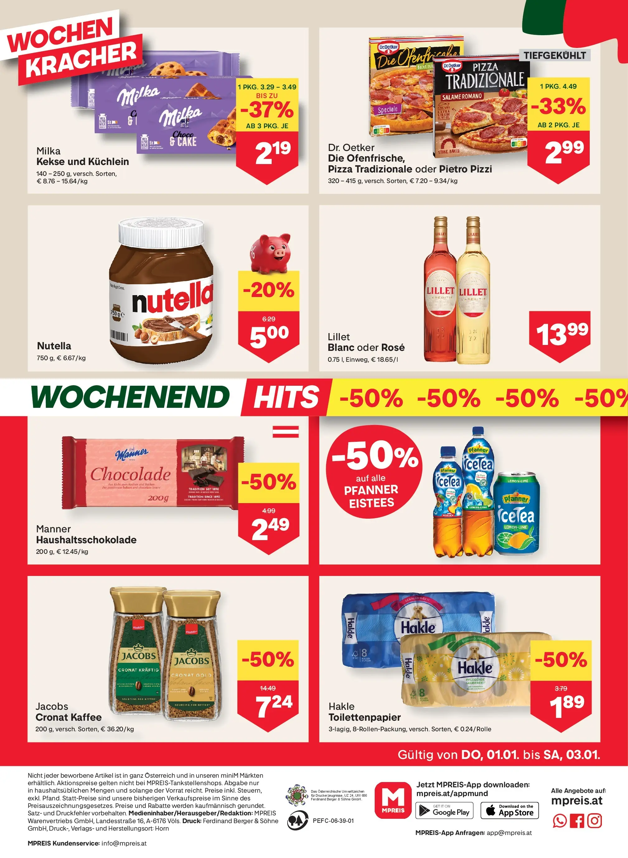 MPREIS Pfunds von 31.12.2025 - Aktuelle Angebote | Seite: 12 | Produkte: Kekse, Kaffee, Pizza