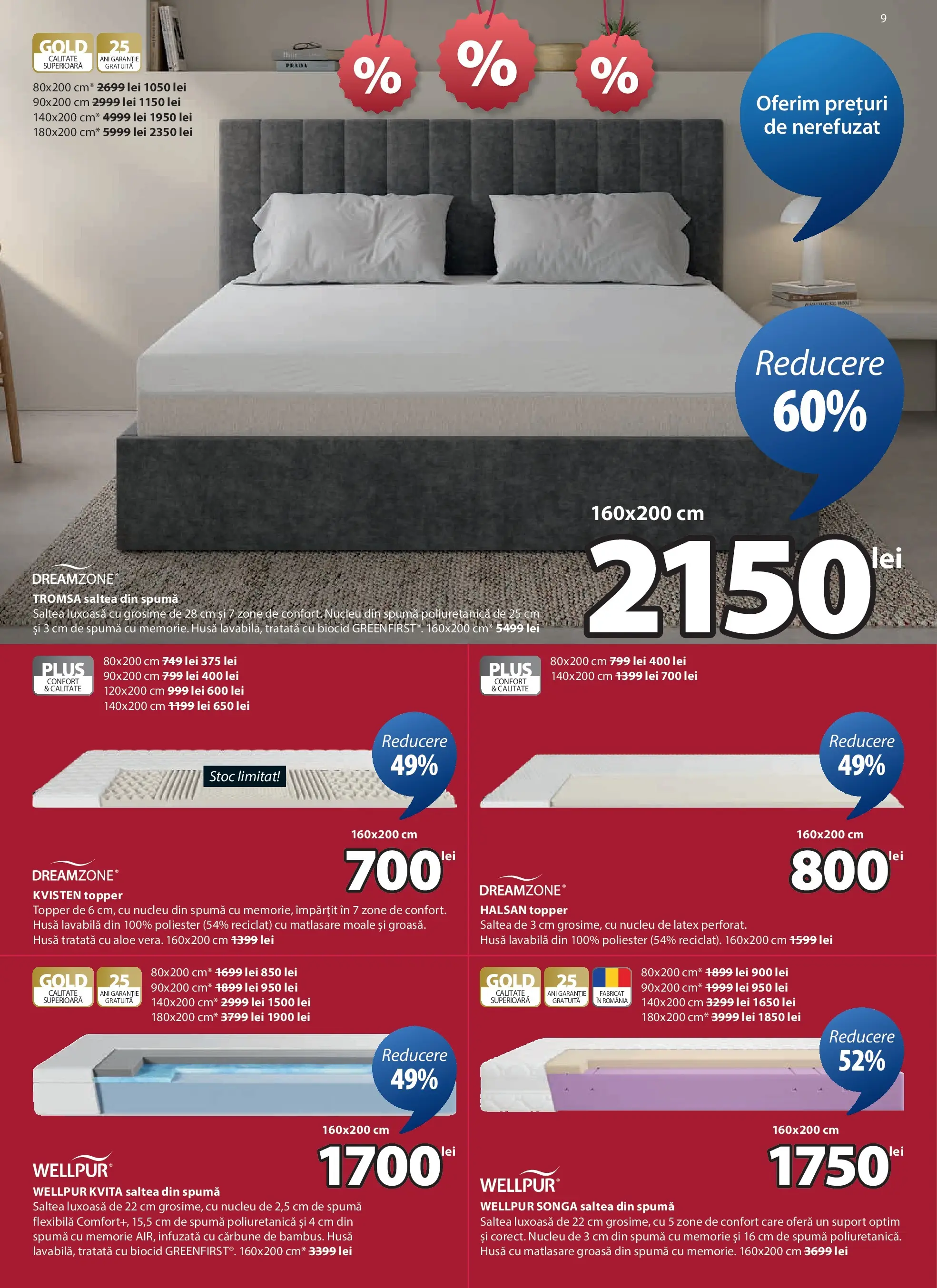 JYSK - Catalog JYSK până în data de 23.01.2026 - Oferta 31.12.2025 - 23.01.2026 | Pagină: 9 | Produse: Memorie, Saltea, Topper, Türk kahvesi öğütme değirmeni