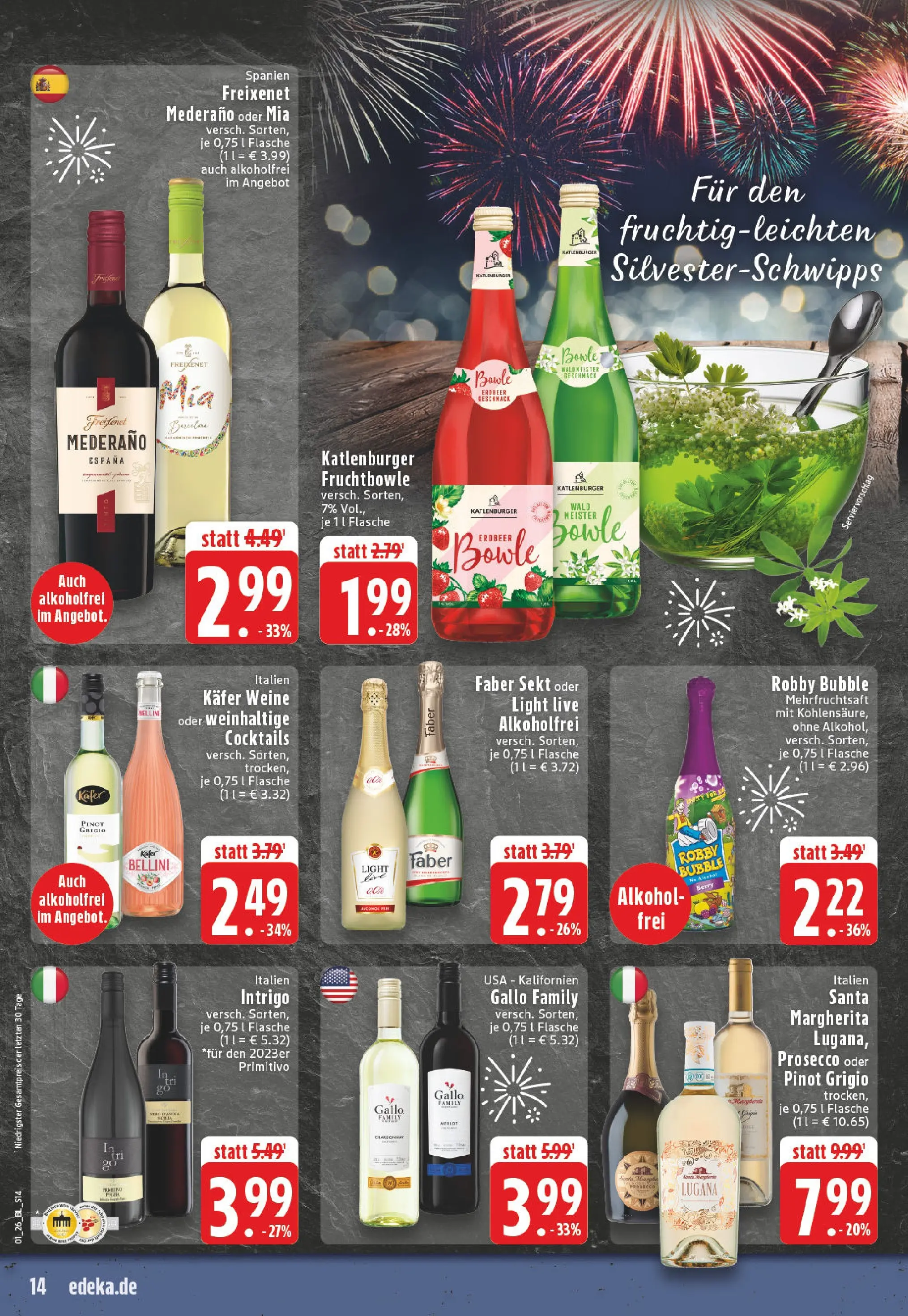Edeka prospekt Detmold	 (ab 28.12.2025) » Angebote Online | Seite: 14 | Produkte: Freixenet, Sekt, Merlot, Prosecco