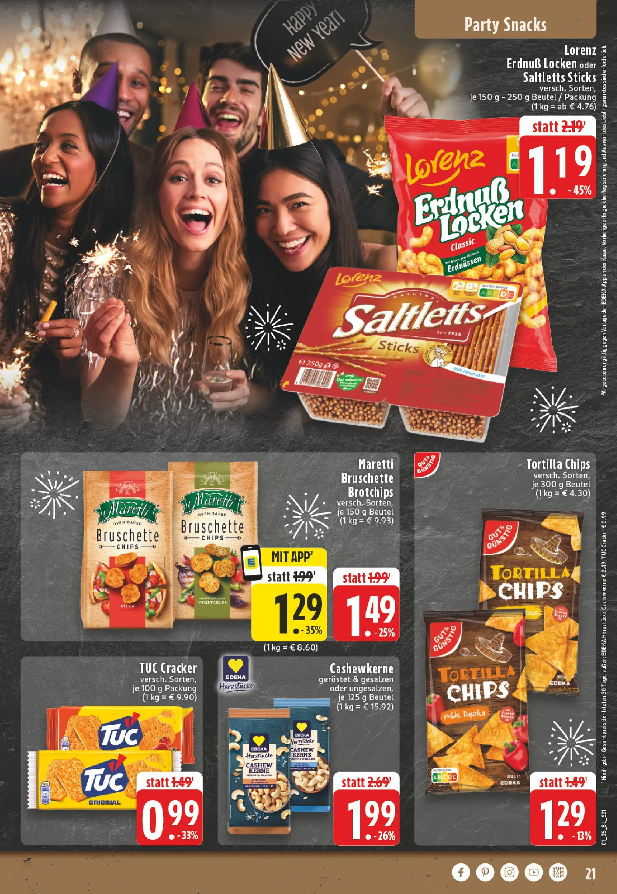 Edeka prospekt Detmold	 (ab 28.12.2025) » Angebote Online | Seite: 21 | Produkte: Paprika, Pizza, Chips