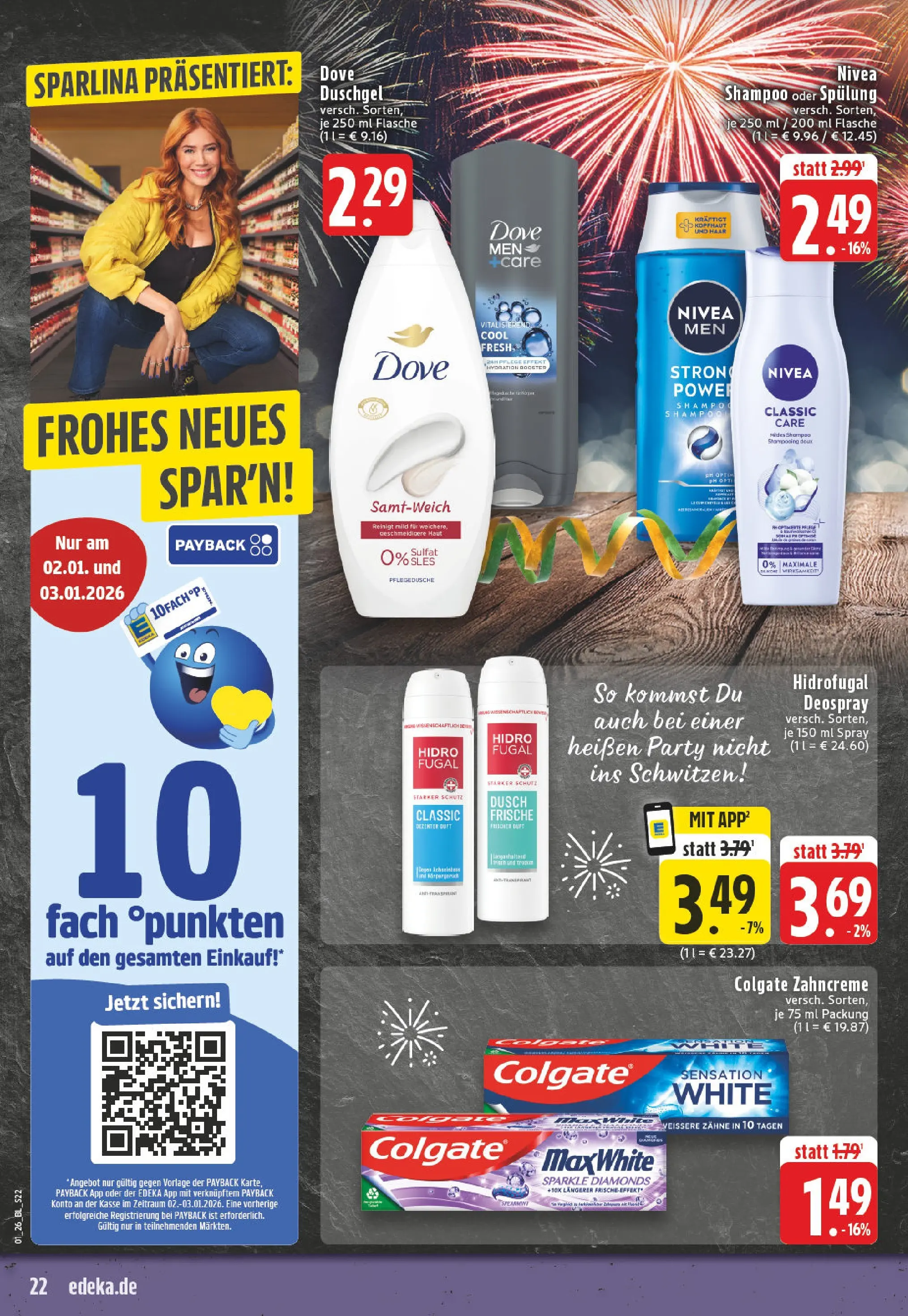 Edeka prospekt Detmold	 (ab 28.12.2025) » Angebote Online | Seite: 22 | Produkte: Spülung, Duschgel, Deodorant, Deospray
