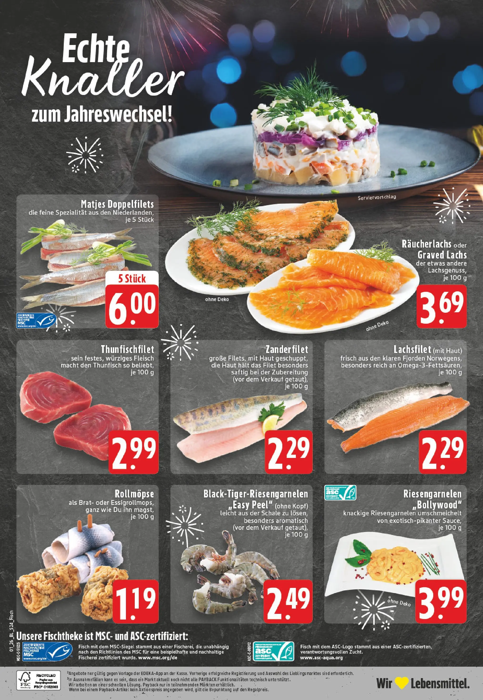 Edeka prospekt Bielefeld	 (ab 28.12.2025) » Angebote Online | Seite: 26 | Produkte: Fisch, Lachs, Räucherlachs, Fleisch