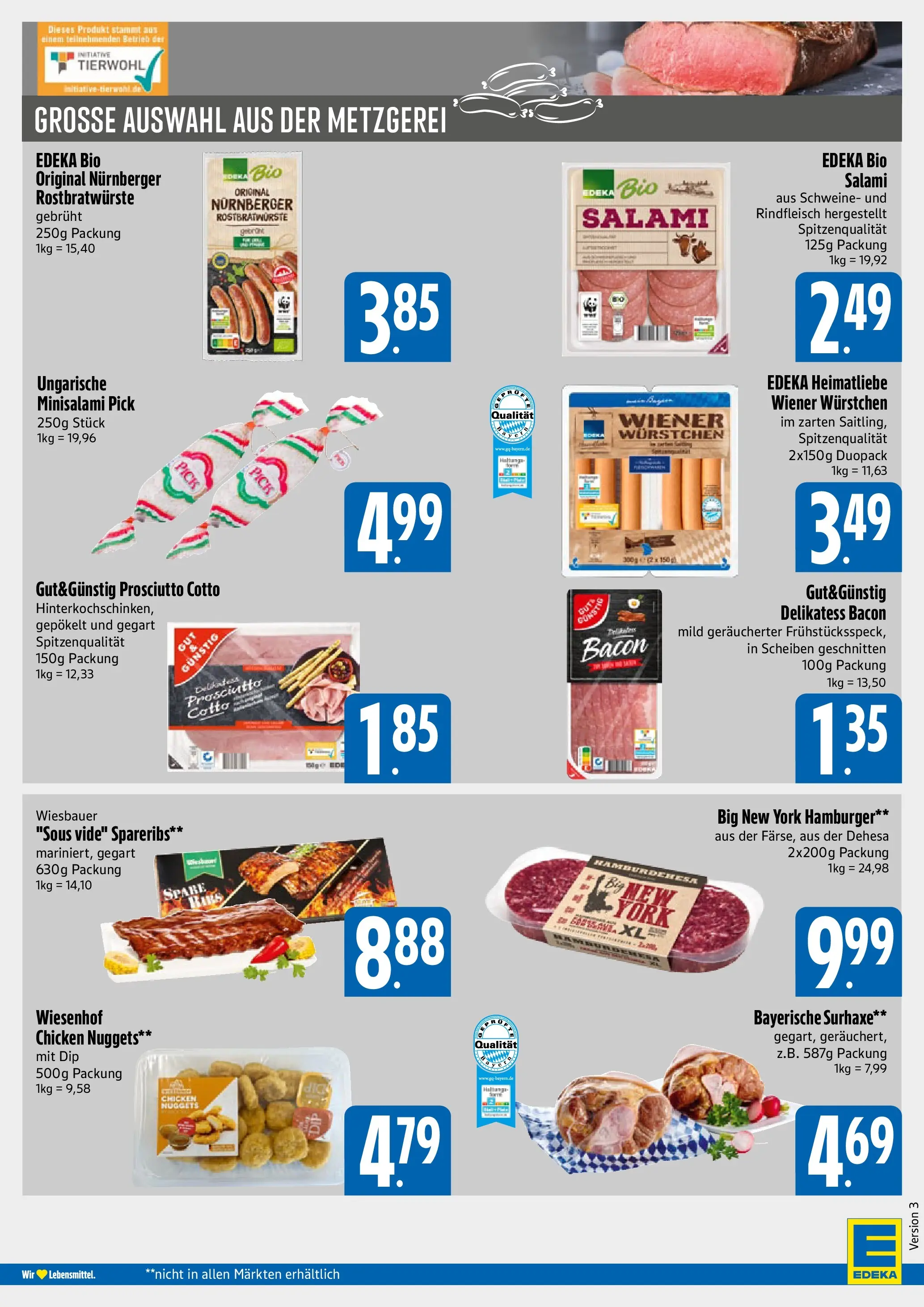 Edeka prospekt München	 (ab 28.12.2025) » Angebote Online | Seite: 4 | Produkte: Wiener wurstchen, Salami, Rindfleisch