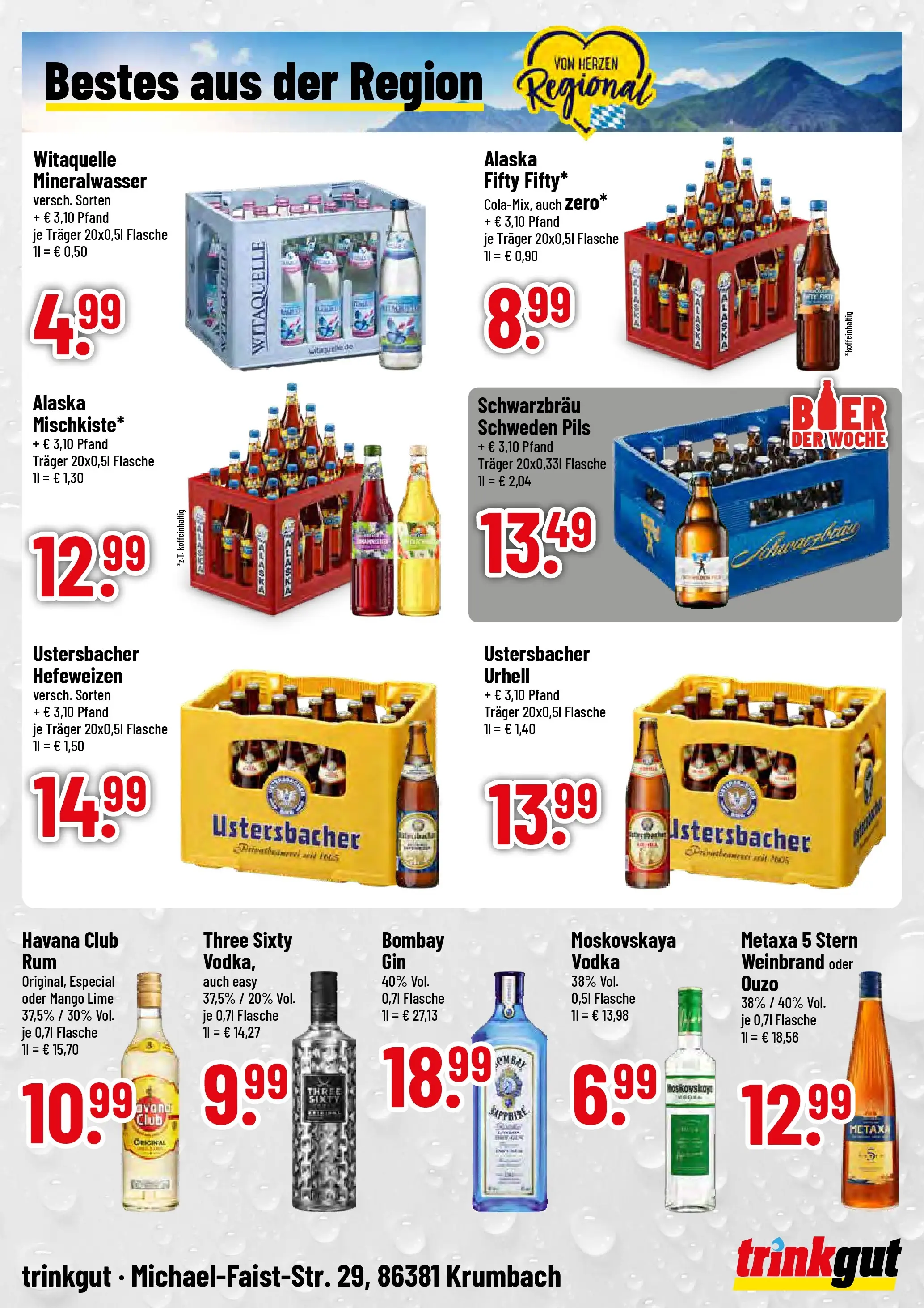 Trinkgut - trinkgut: Wochenangebote (ab 28.12.2025) » Angebote online | Seite: 4 | Produkte: Ouzo, Metaxa, Mango, Vodka