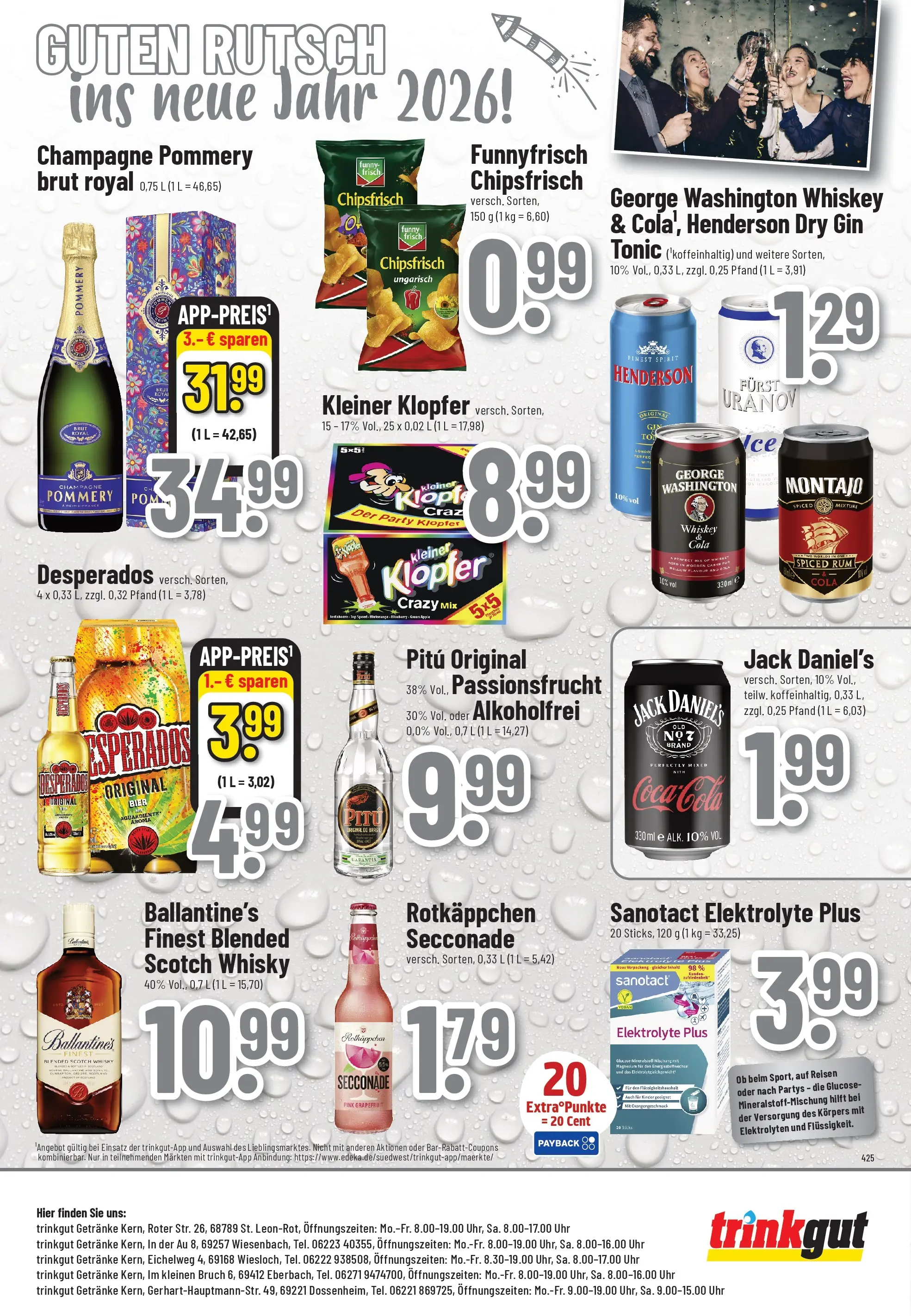 Trinkgut - trinkgut: Wochenangebote (ab 28.12.2025) » Angebote online | Seite: 8 | Produkte: Desperados, Rotkäppchen, Whiskey, Uhr