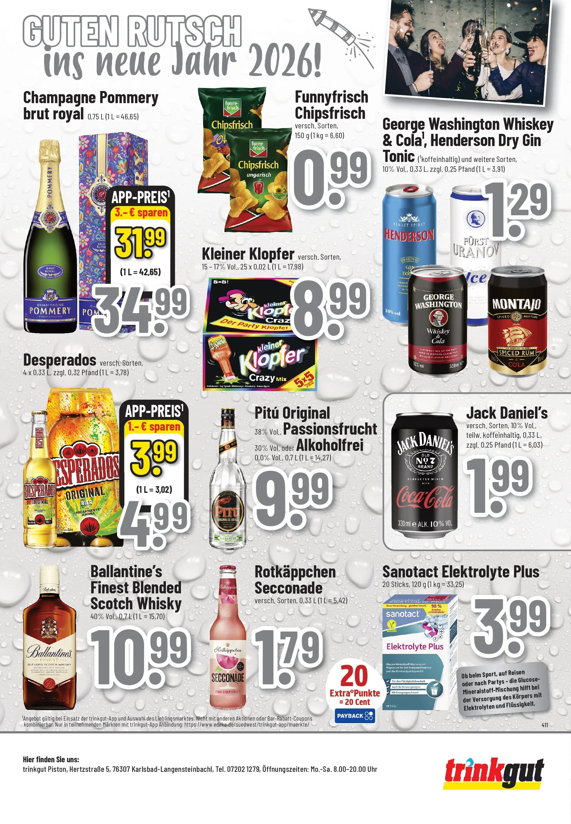 Trinkgut - trinkgut: Wochenangebote (ab 28.12.2025) » Angebote online | Seite: 8 | Produkte: Cola, Rum, Jack Daniel's, Uhr