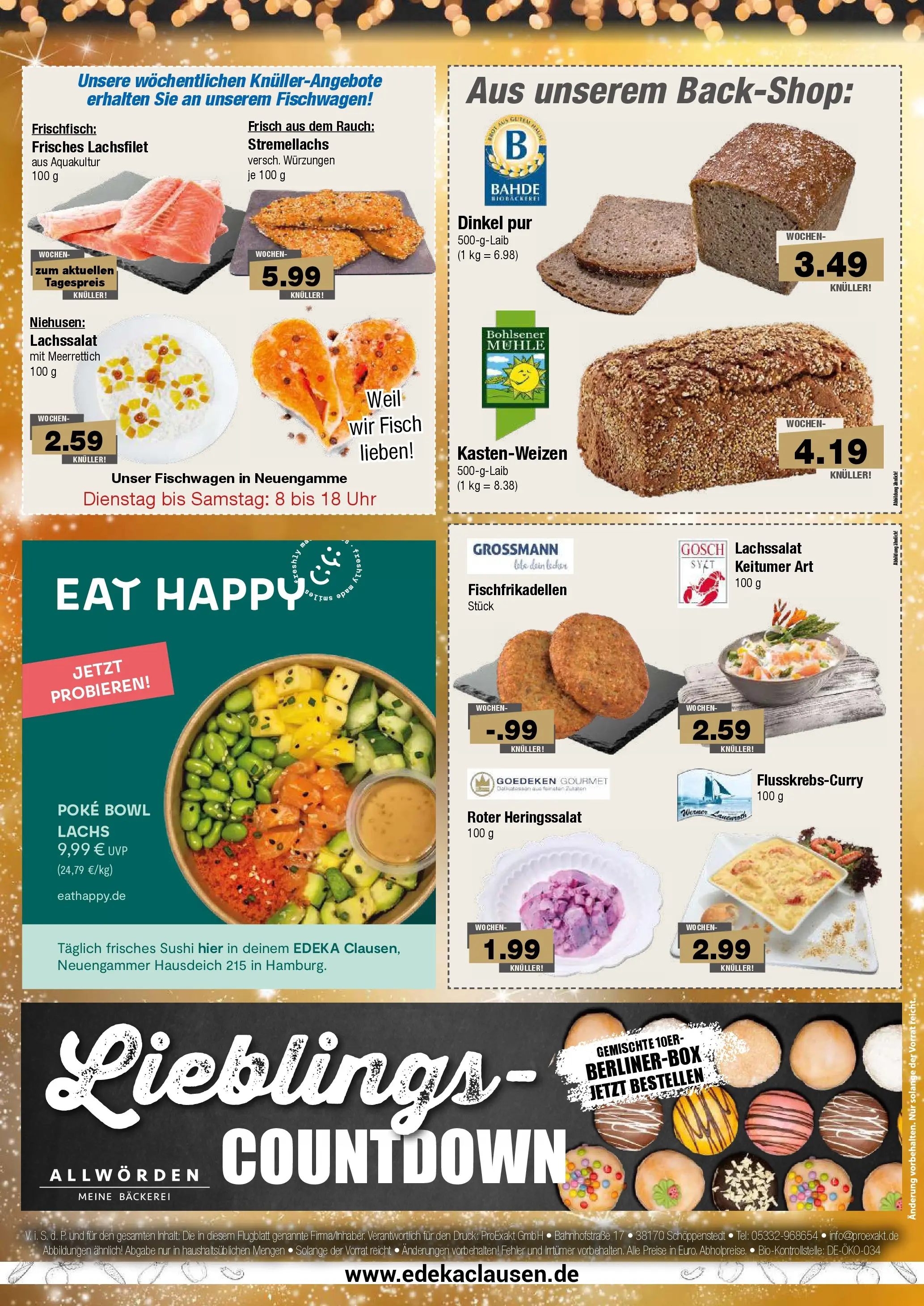 Edeka prospekt Hamburg	 (ab 29.12.2025) » Angebote Online | Seite: 8 | Produkte: Mühle, Donuts, Fisch, Uhr