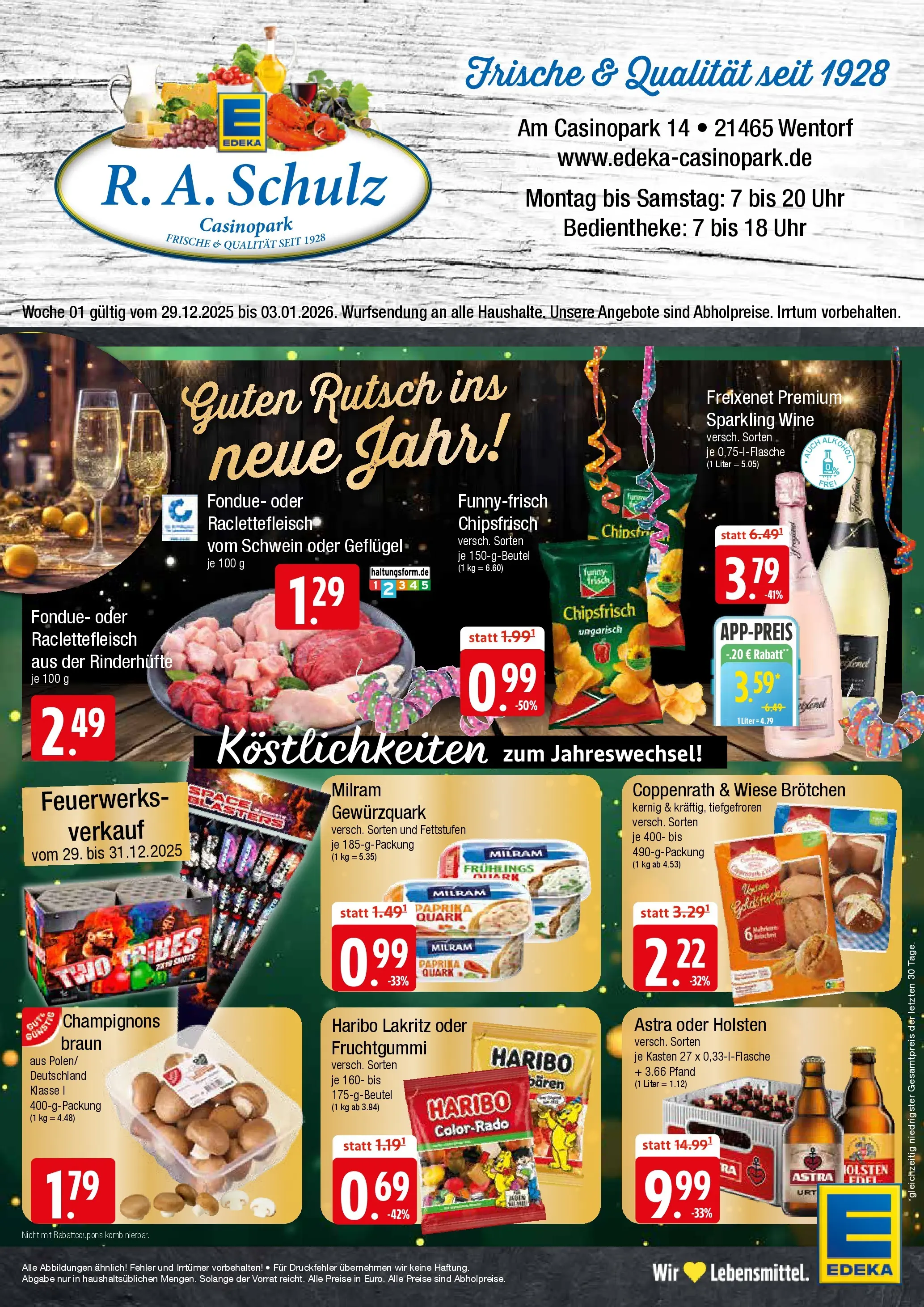 Edeka prospekt Wentorf	 (ab 29.12.2025) » Angebote Online | Seite: 1 | Produkte: Astra, Milram, Chips, Uhr