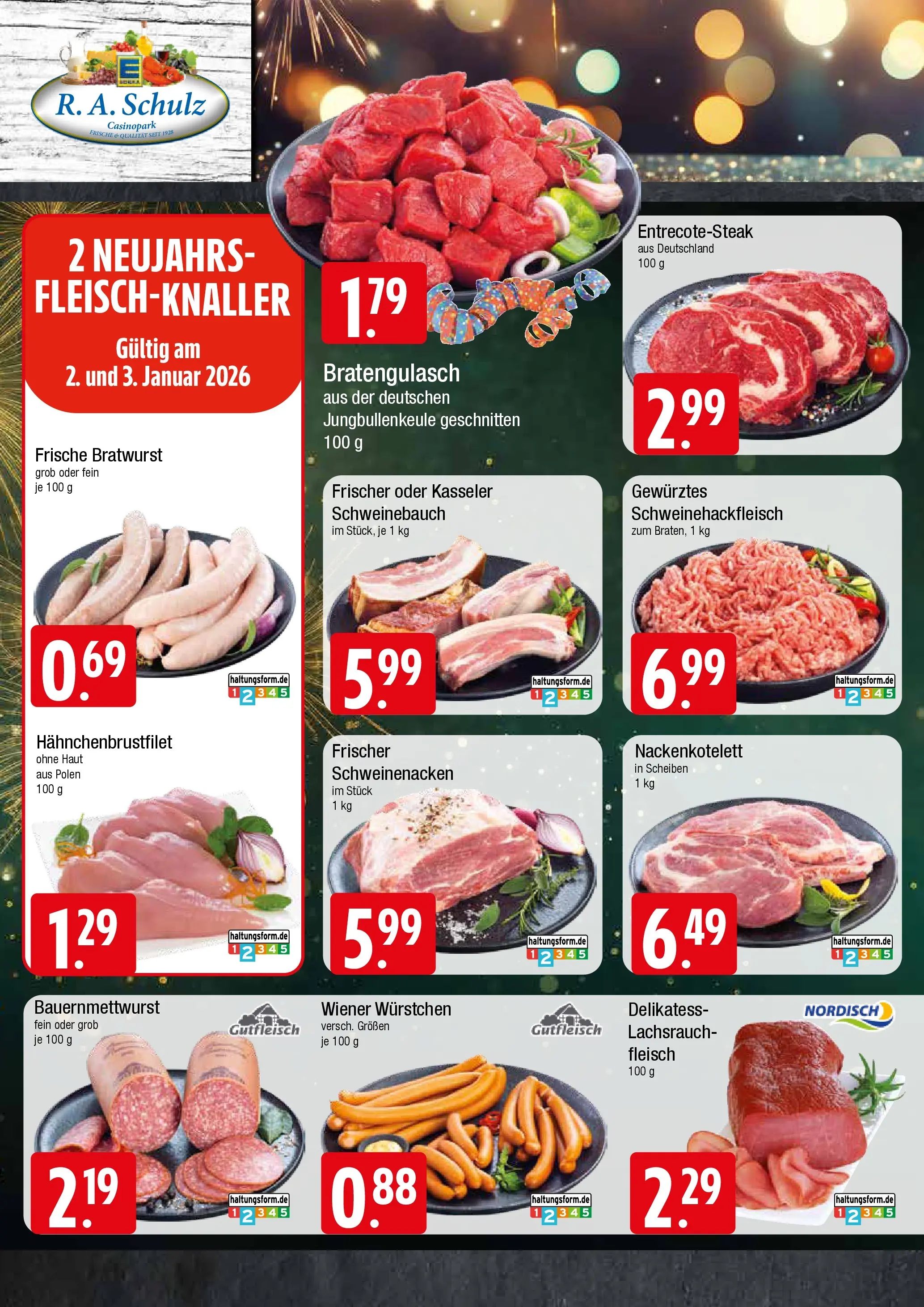 Edeka prospekt Wentorf	 (ab 29.12.2025) » Angebote Online | Seite: 2 | Produkte: Wiener wurstchen, Schweinebauch, Bratwurst, Fleisch