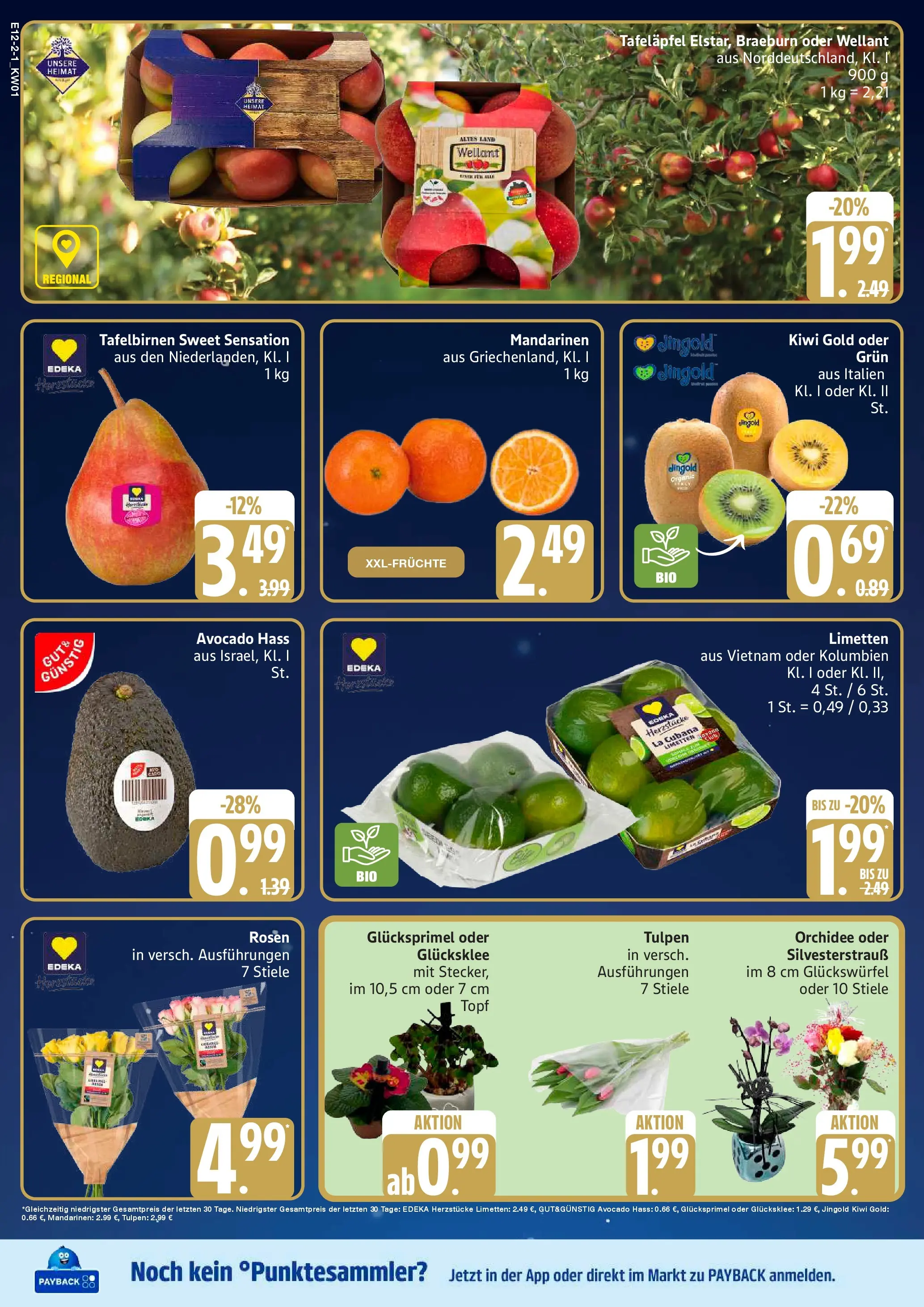 Edeka prospekt Ammersbek	 (ab 29.12.2025) » Angebote Online | Seite: 2 | Produkte: Limetten, Orchidee, Mandarinen, Avocado