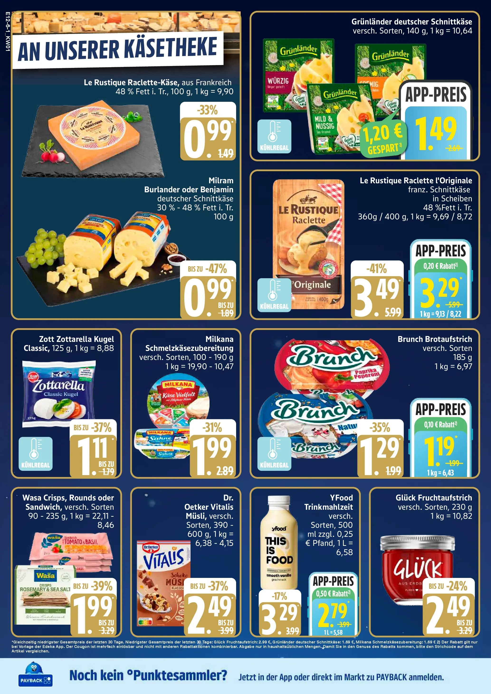 Edeka prospekt Ammersbek	 (ab 29.12.2025) » Angebote Online | Seite: 6 | Produkte: Musli, Milram, Raclette, Sahne