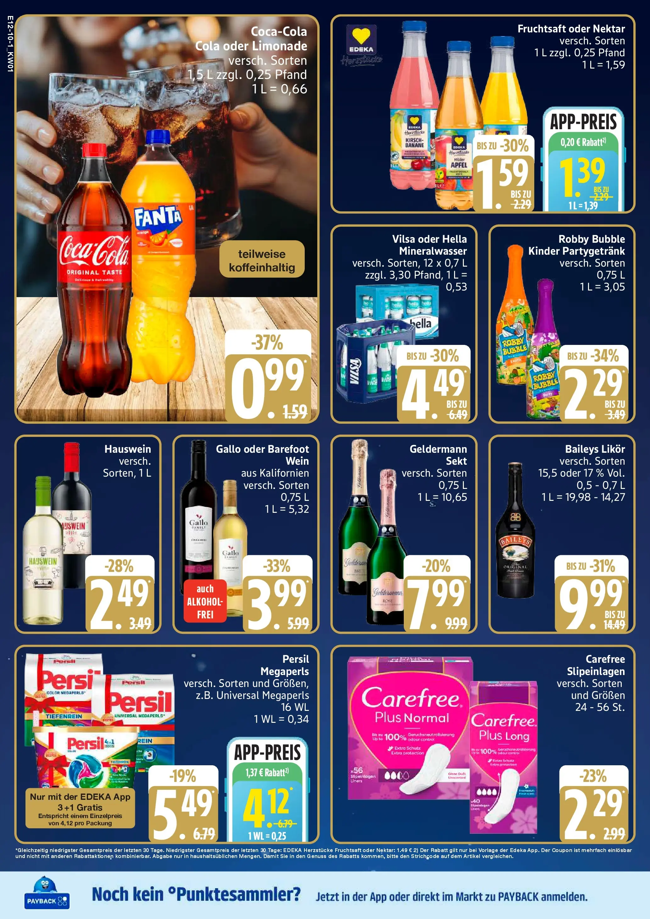 Edeka prospekt Ammersbek	 (ab 29.12.2025) » Angebote Online | Seite: 10 | Produkte: Cola, Likör, Baileys, Wein