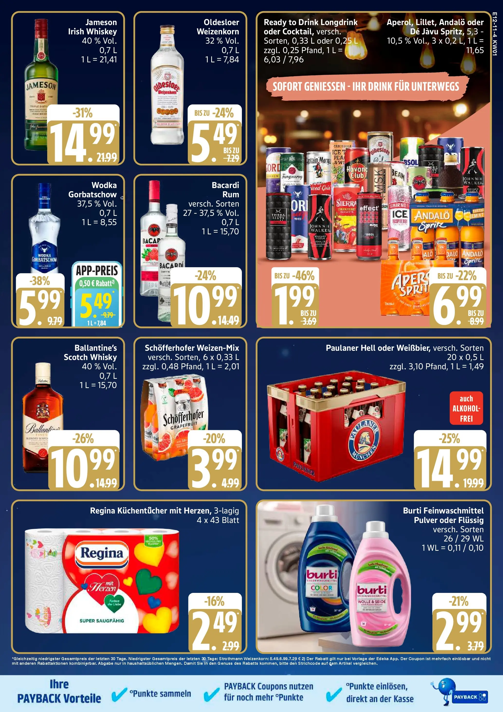 Edeka prospekt Rostock-Gehlsdorf	 (ab 29.12.2025) » Angebote Online | Seite: 11 | Produkte: Whisky, Wodka gorbatschow, Wodka, Paulaner