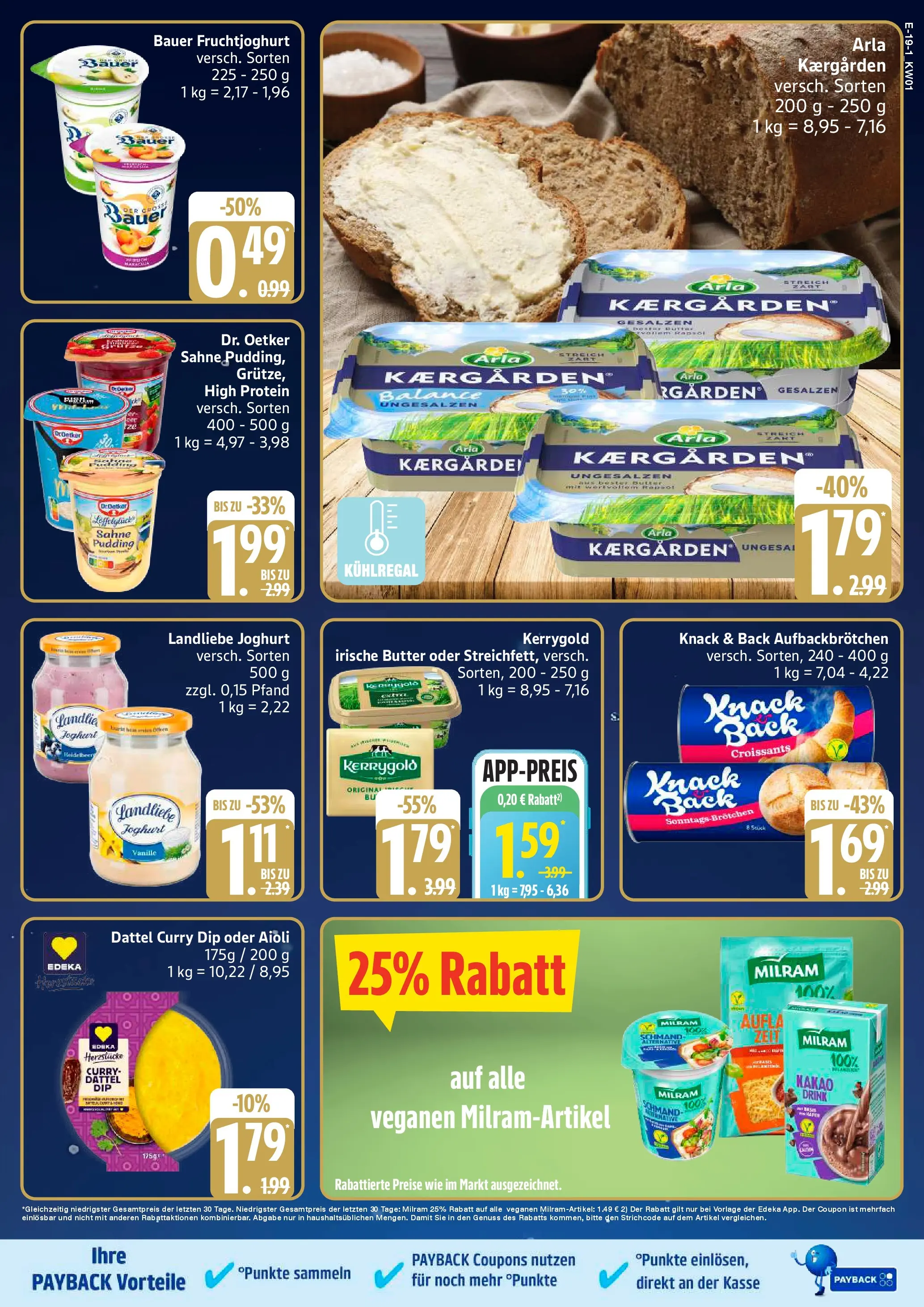 Edeka prospekt Hamburg	 (ab 29.12.2025) » Angebote Online | Seite: 19 | Produkte: Pudding, Milram, Dattel, Sahne
