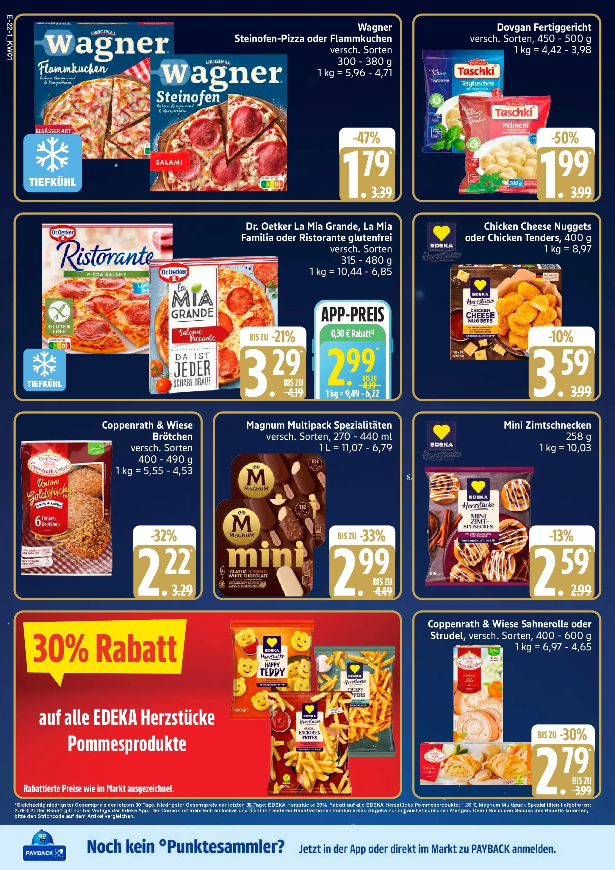 Edeka prospekt Hamburg	 (ab 29.12.2025) » Angebote Online | Seite: 22 | Produkte: Ristorante, Backofen, Salami, Pizza