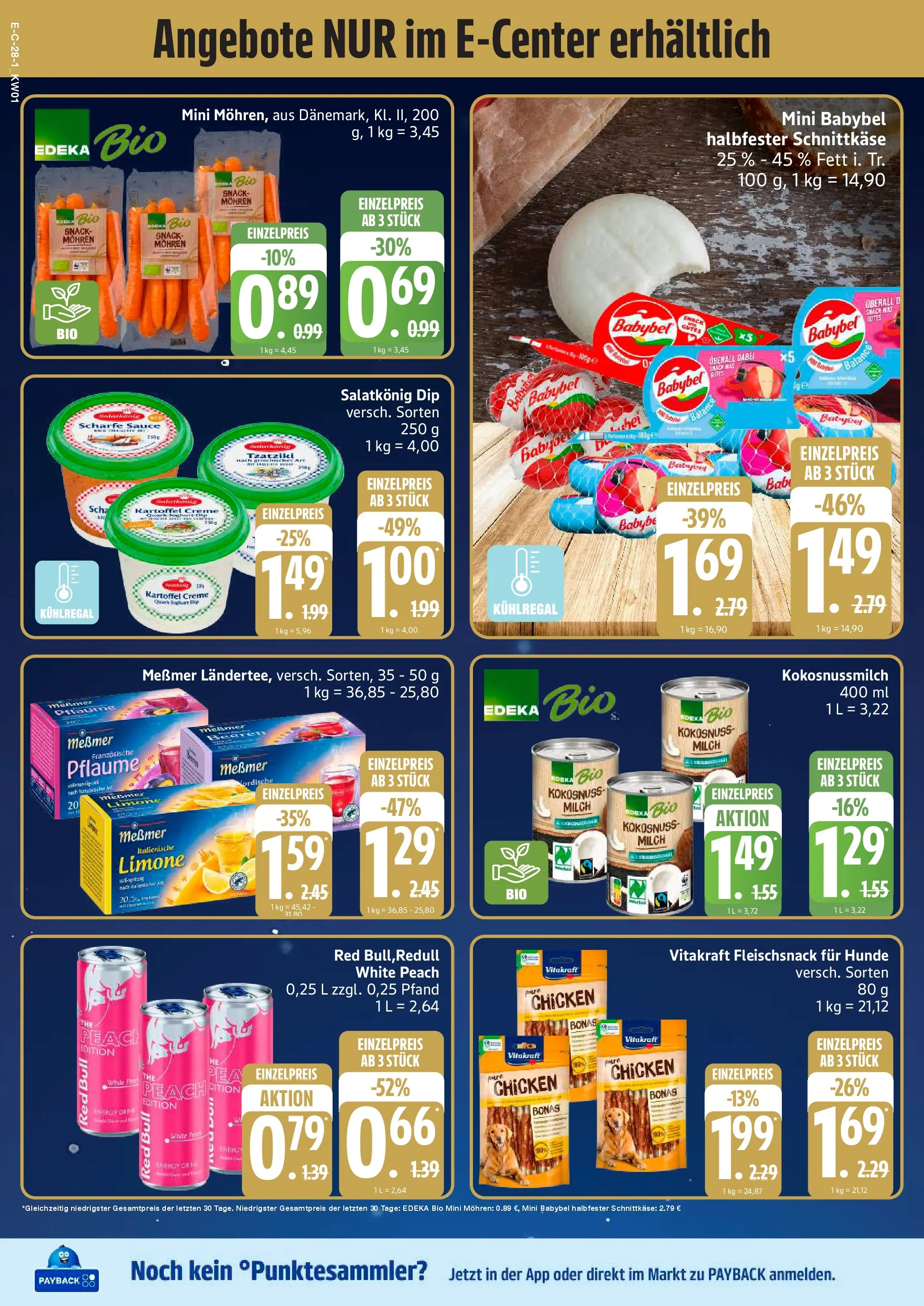 Edeka prospekt Hamburg	 (ab 29.12.2025) » Angebote Online | Seite: 28 | Produkte: Red bull, Milch, Energy, Mohren