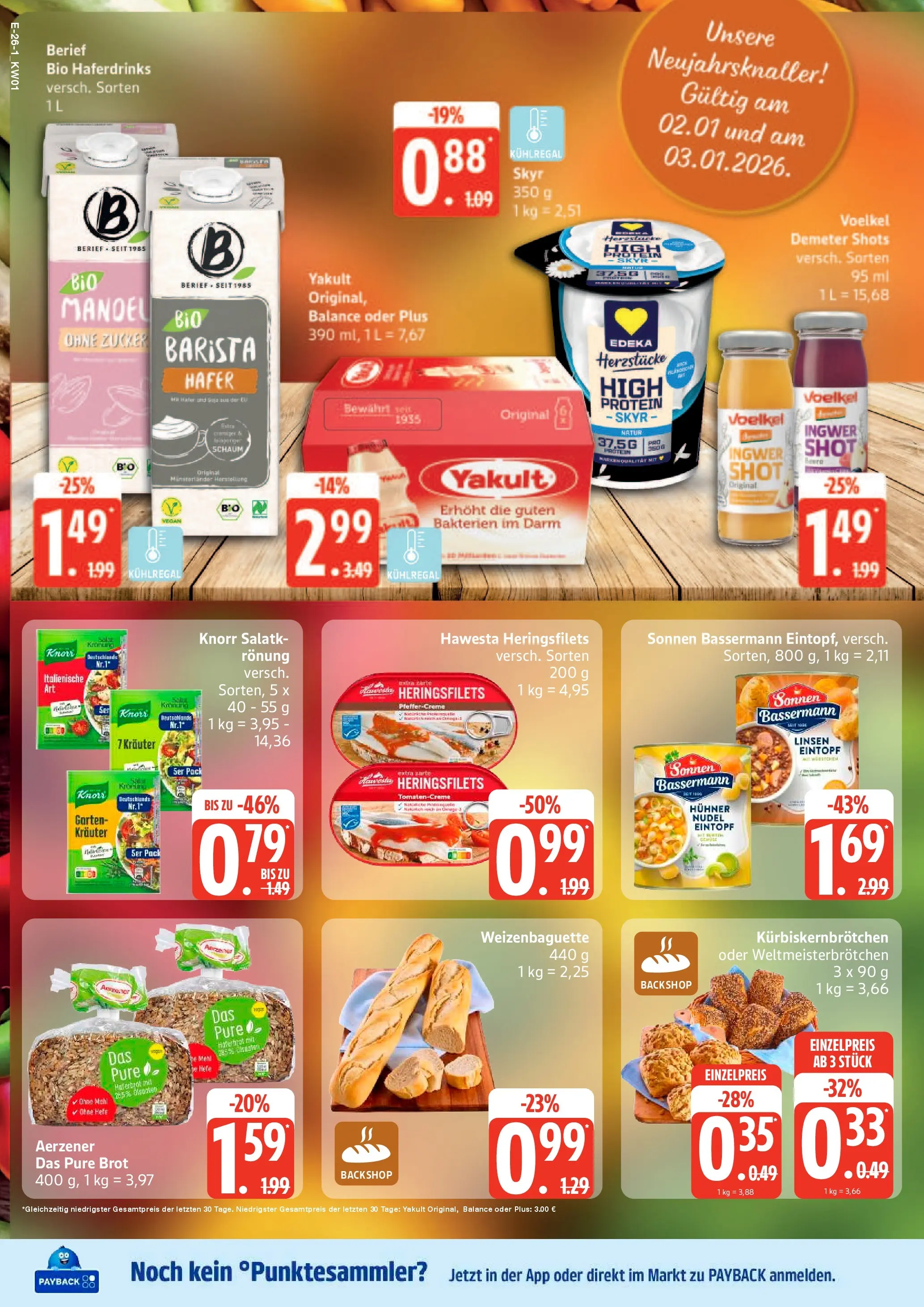 Edeka prospekt Bad Schwartau	 (ab 29.12.2025) » Angebote Online | Seite: 30 | Produkte: Mehl, Baguette, Knorr, Skyr