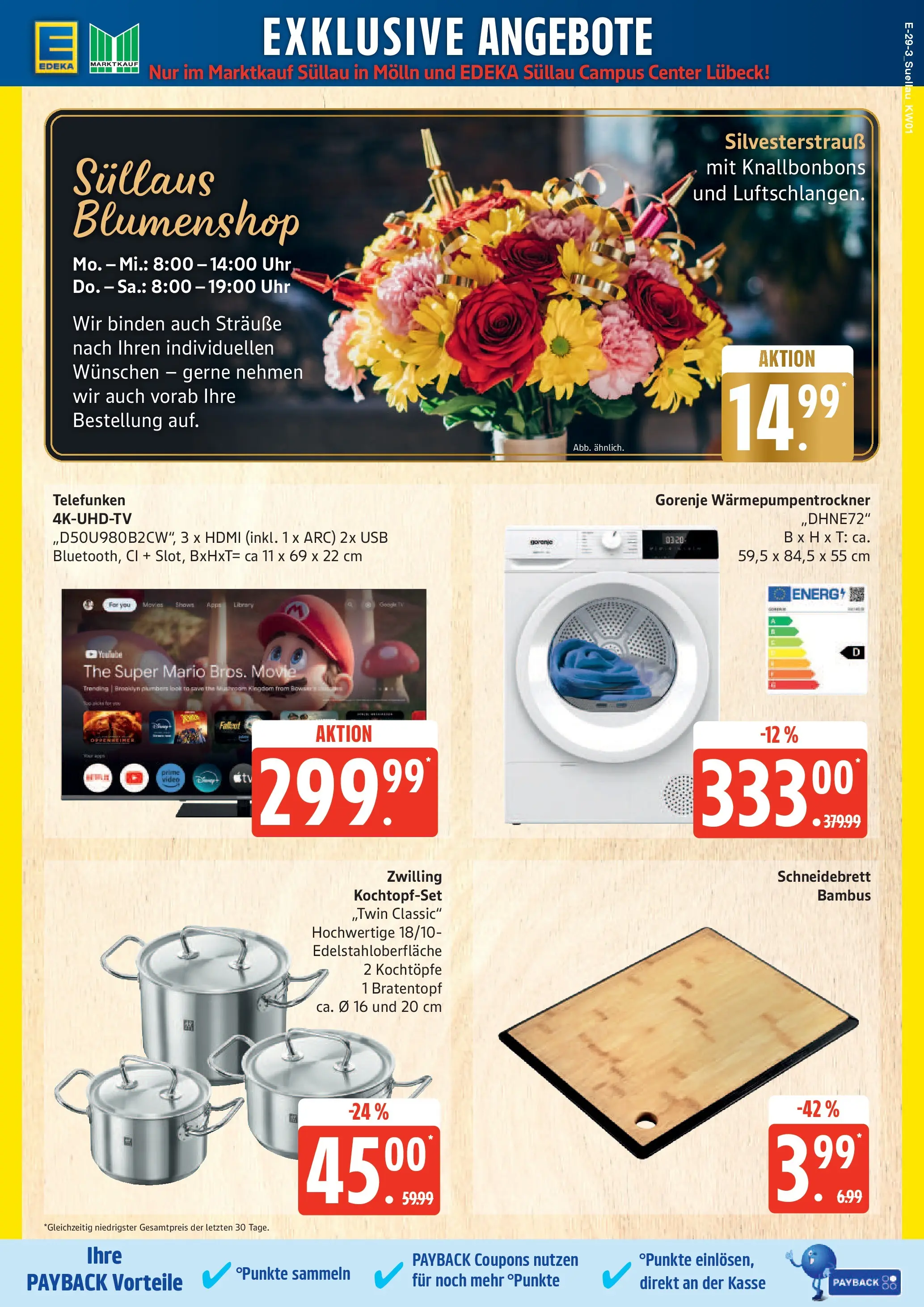 Edeka prospekt Ratzeburg	 (ab 29.12.2025) » Angebote Online | Seite: 29 | Produkte: Gorenje, Energy, Uhr, Video