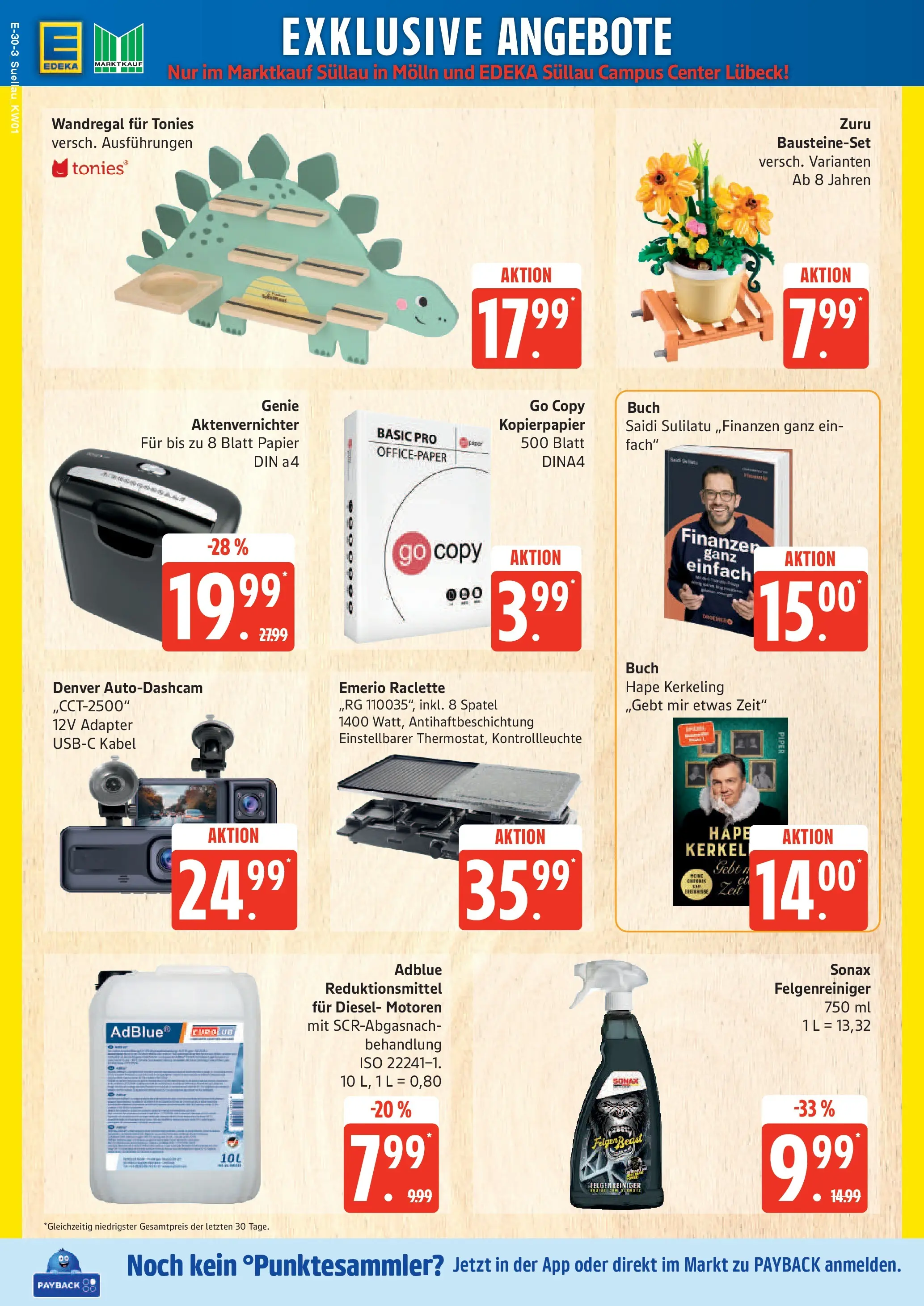 Edeka prospekt Ratzeburg	 (ab 29.12.2025) » Angebote Online | Seite: 30 | Produkte: Kabel, Aktenvernichter, Wandregal, Bad