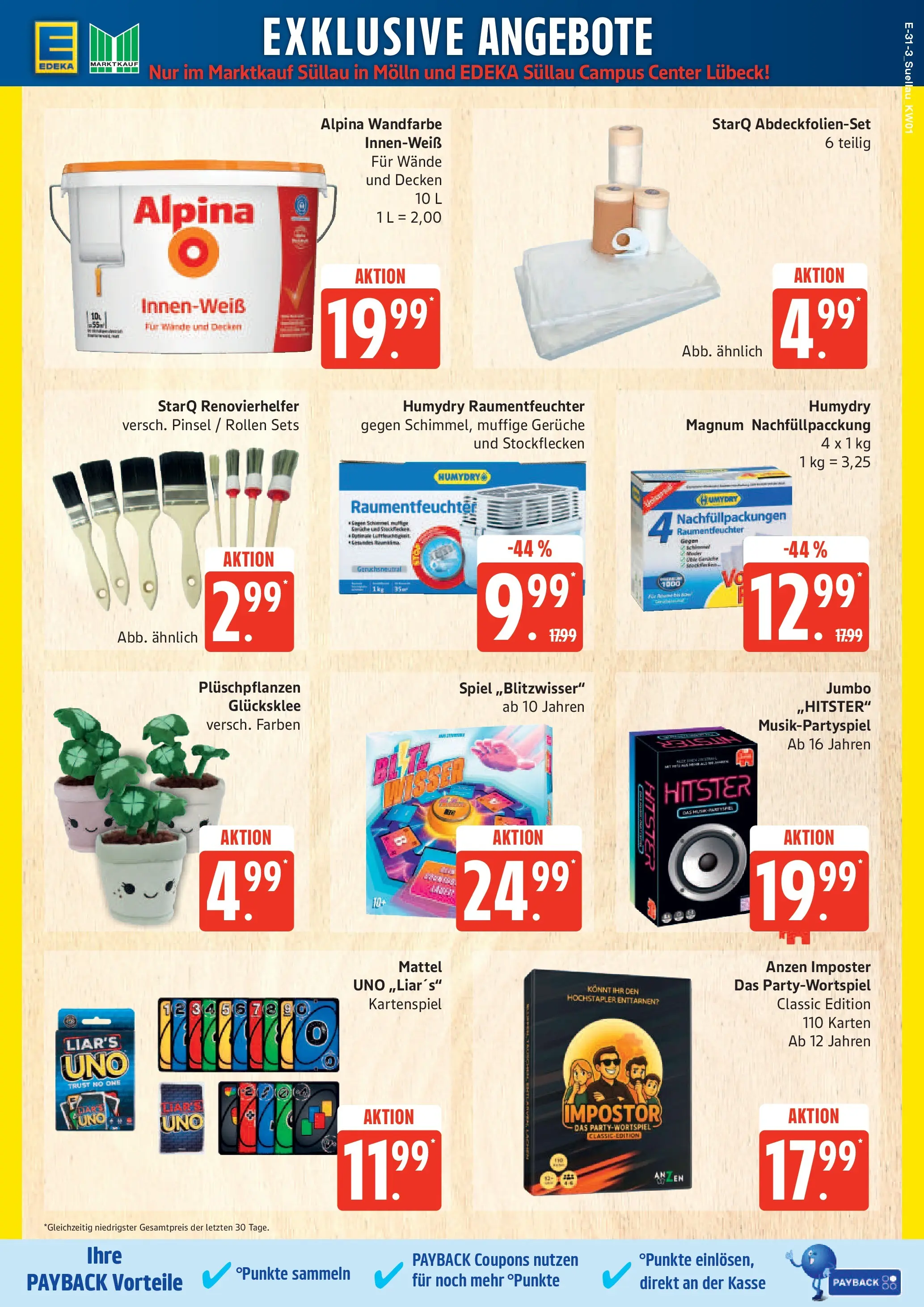 Edeka prospekt Ratzeburg	 (ab 29.12.2025) » Angebote Online | Seite: 31 | Produkte: Spiel, Pinsel, Wandfarbe