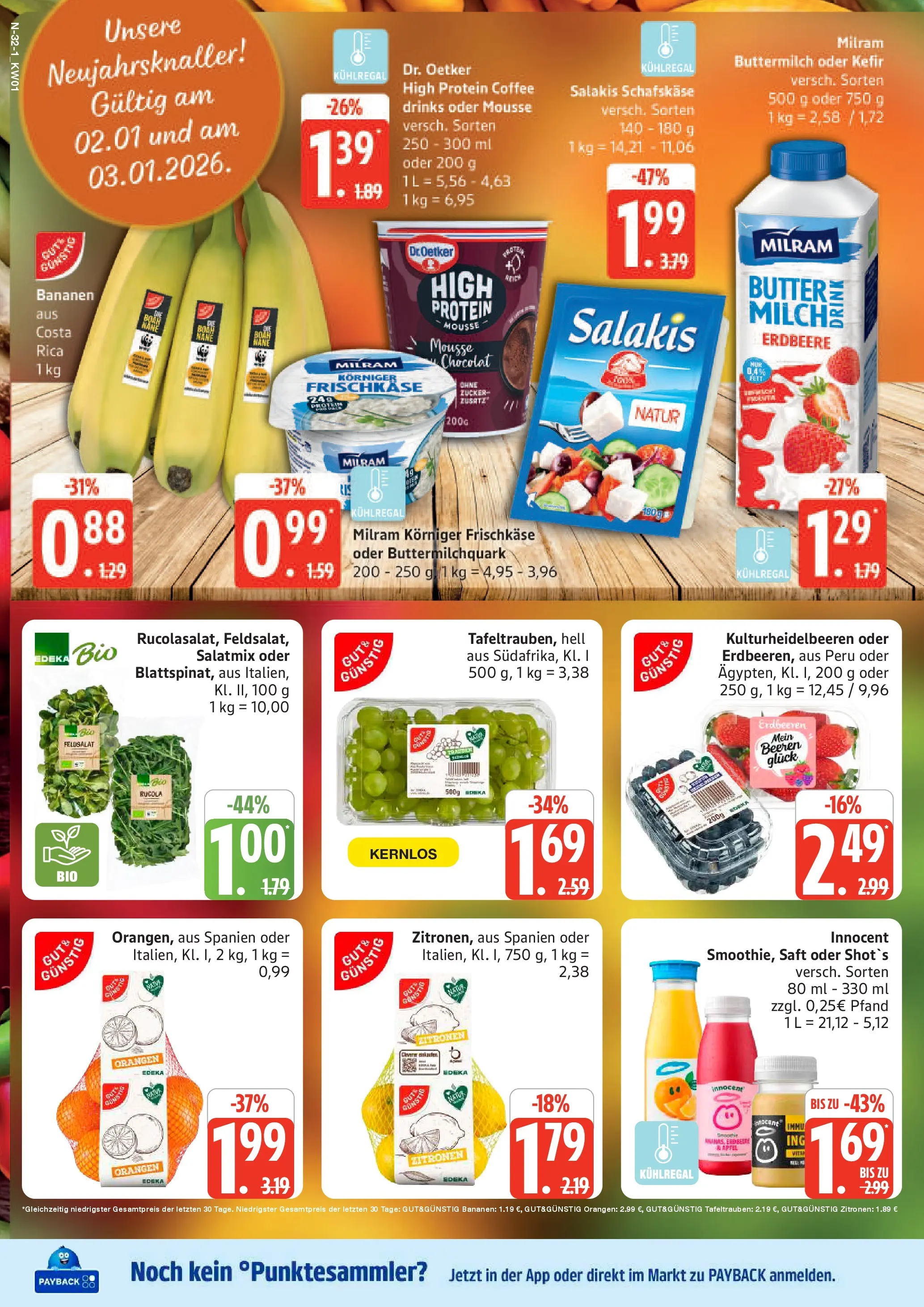 Marktkauf - Marktkauf: Wochenangebote (ab 29.12.2025) » Angebote online | Seite: 32 | Produkte: Kefir, Zucker, Frischkase, Zitronen