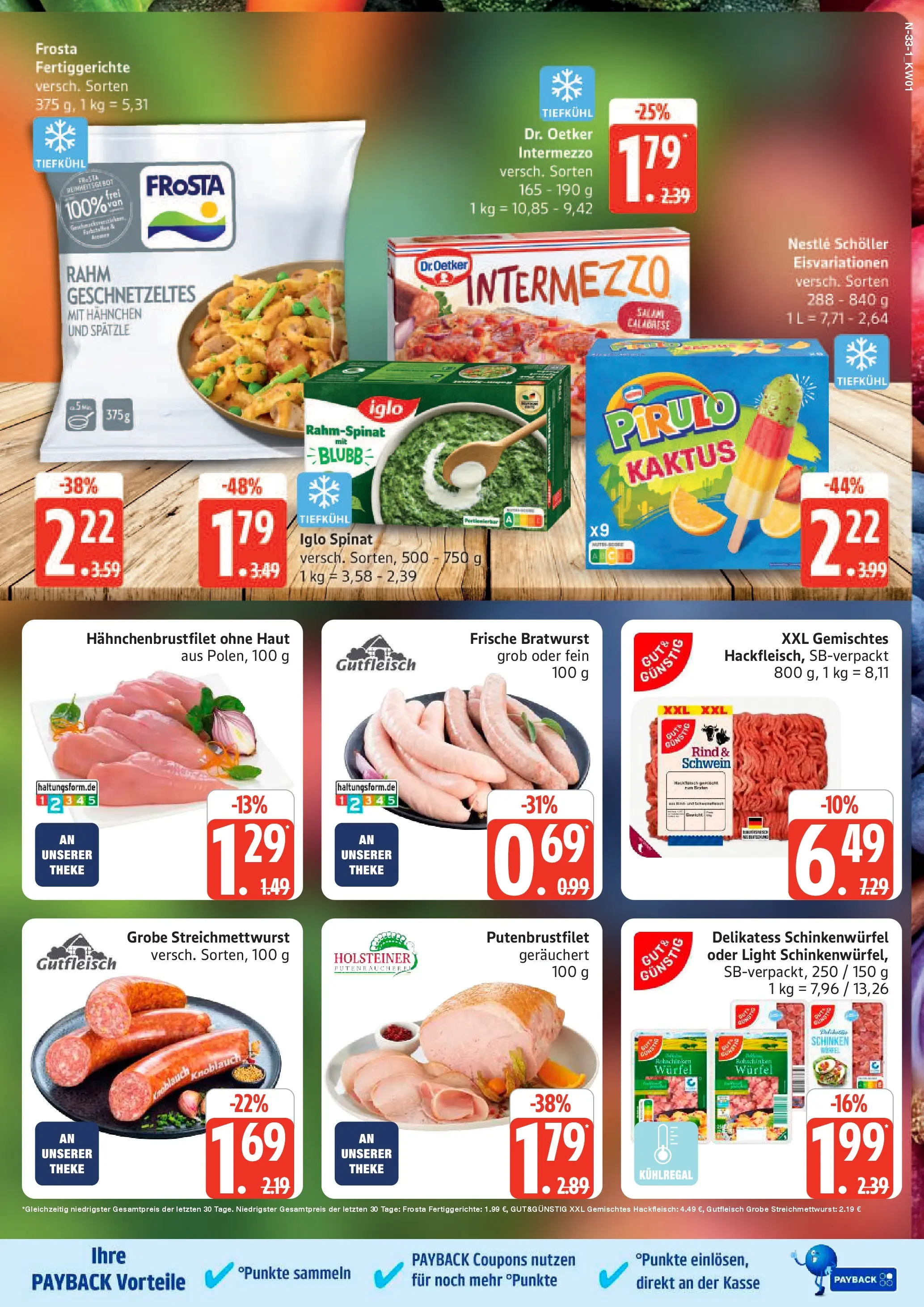 Marktkauf - Marktkauf: Wochenangebote (ab 29.12.2025) » Angebote online | Seite: 33 | Produkte: Hahnchen, Iglo, Frosta, Fertiggerichte