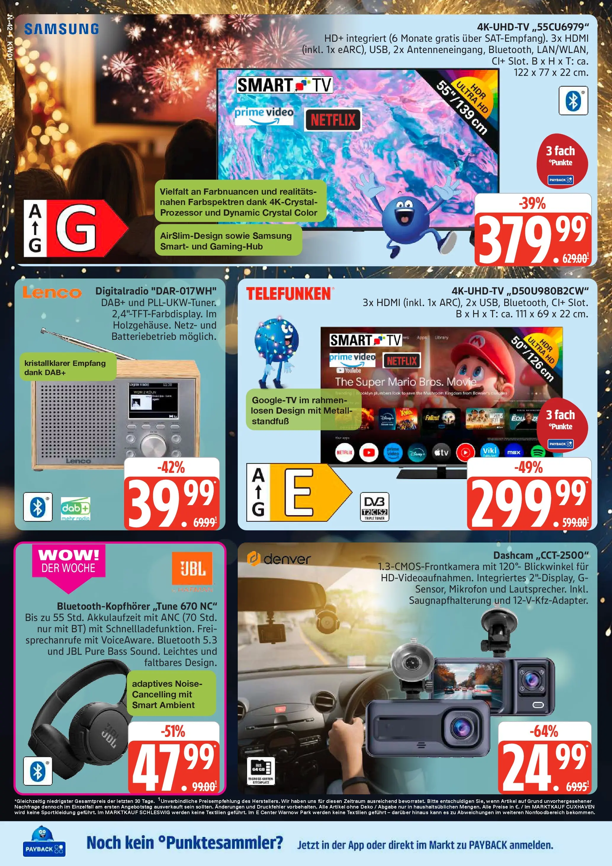 Marktkauf - Marktkauf: Wochenangebote (ab 29.12.2025) » Angebote online | Seite: 42 | Produkte: Samsung, Smart TV, TV, Video