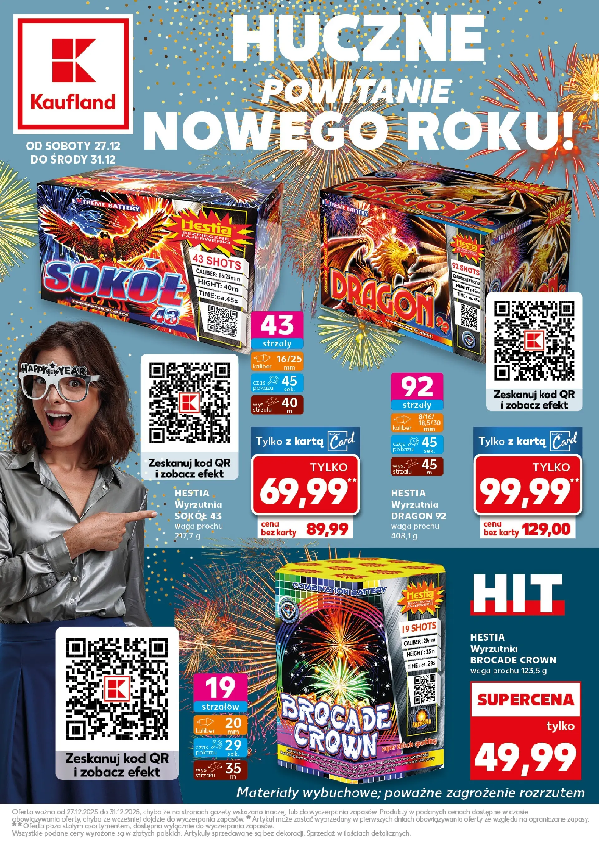 Kaufland - Kaufland Fajerwerki ważne do 31.12 od 26.12.2025 - od jutra PDF | Strona: 1 | Produkty: Karta, Waga, Wyrzutnia