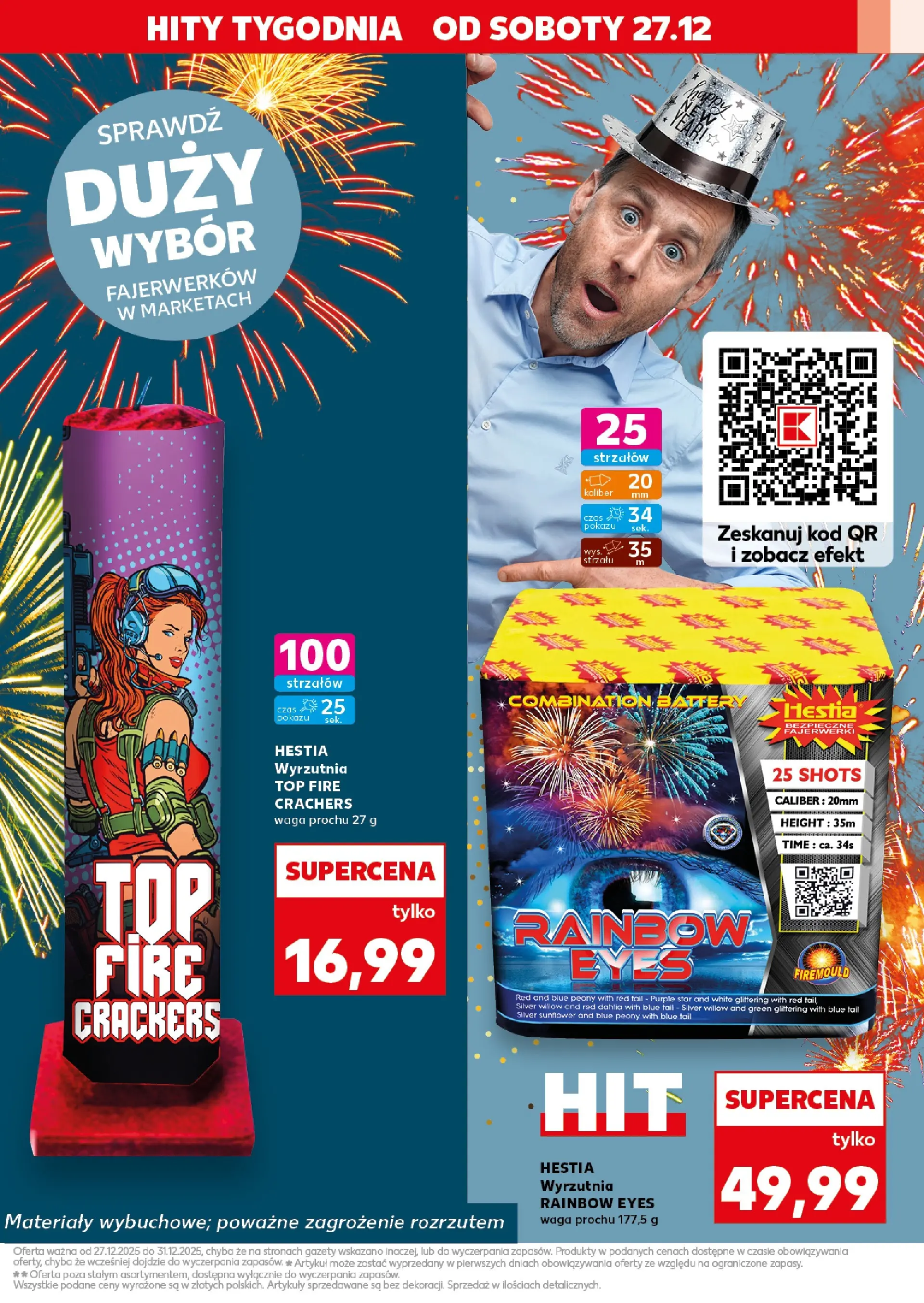 Kaufland - Kaufland Fajerwerki ważne do 31.12 od 26.12.2025 - od jutra PDF | Strona: 3 | Produkty: Top, Waga, Wyrzutnia
