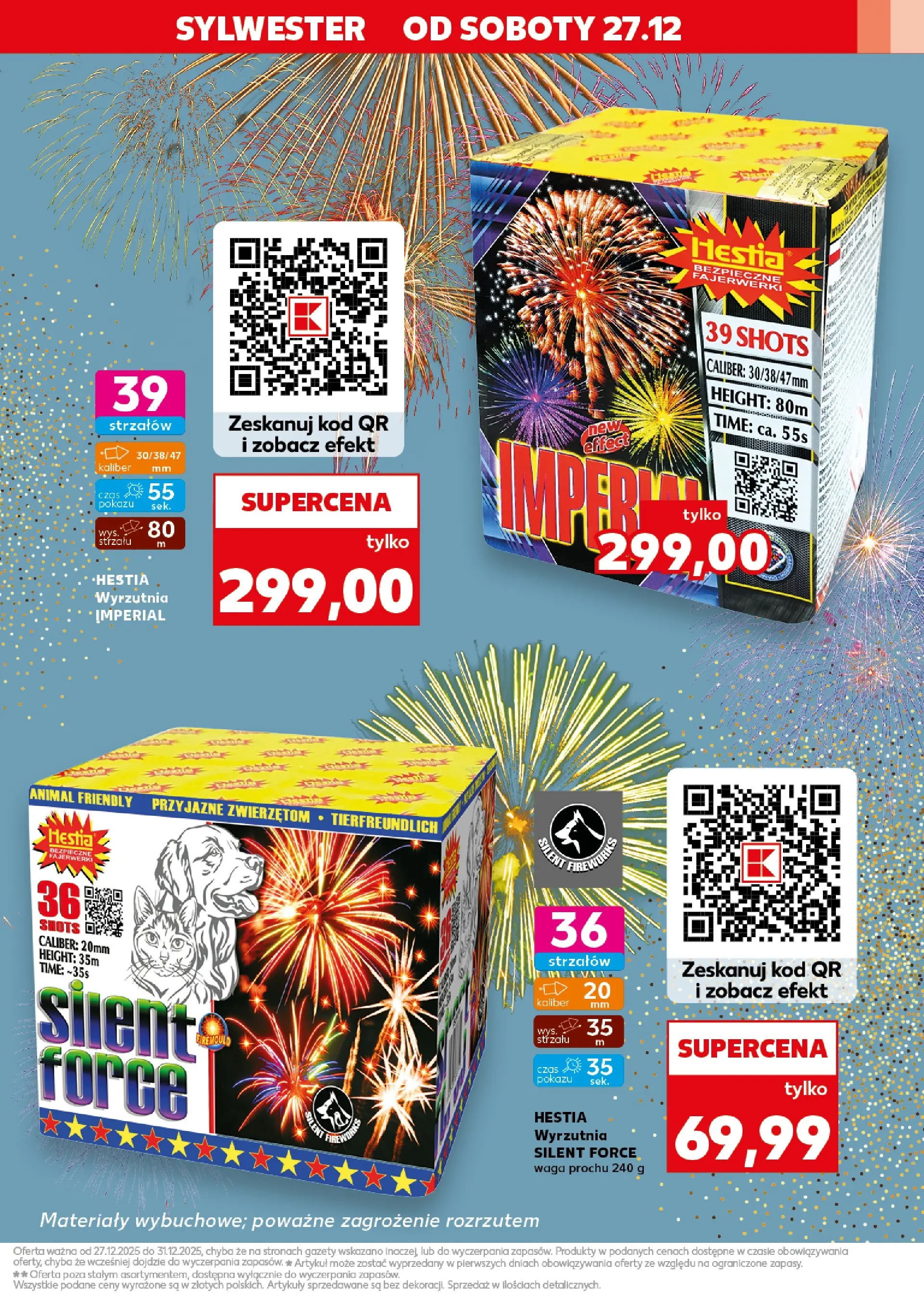 Kaufland - Kaufland Fajerwerki ważne do 31.12 od 26.12.2025 - od jutra PDF | Strona: 5 | Produkty: Waga, Wyrzutnia, Fajerwerki