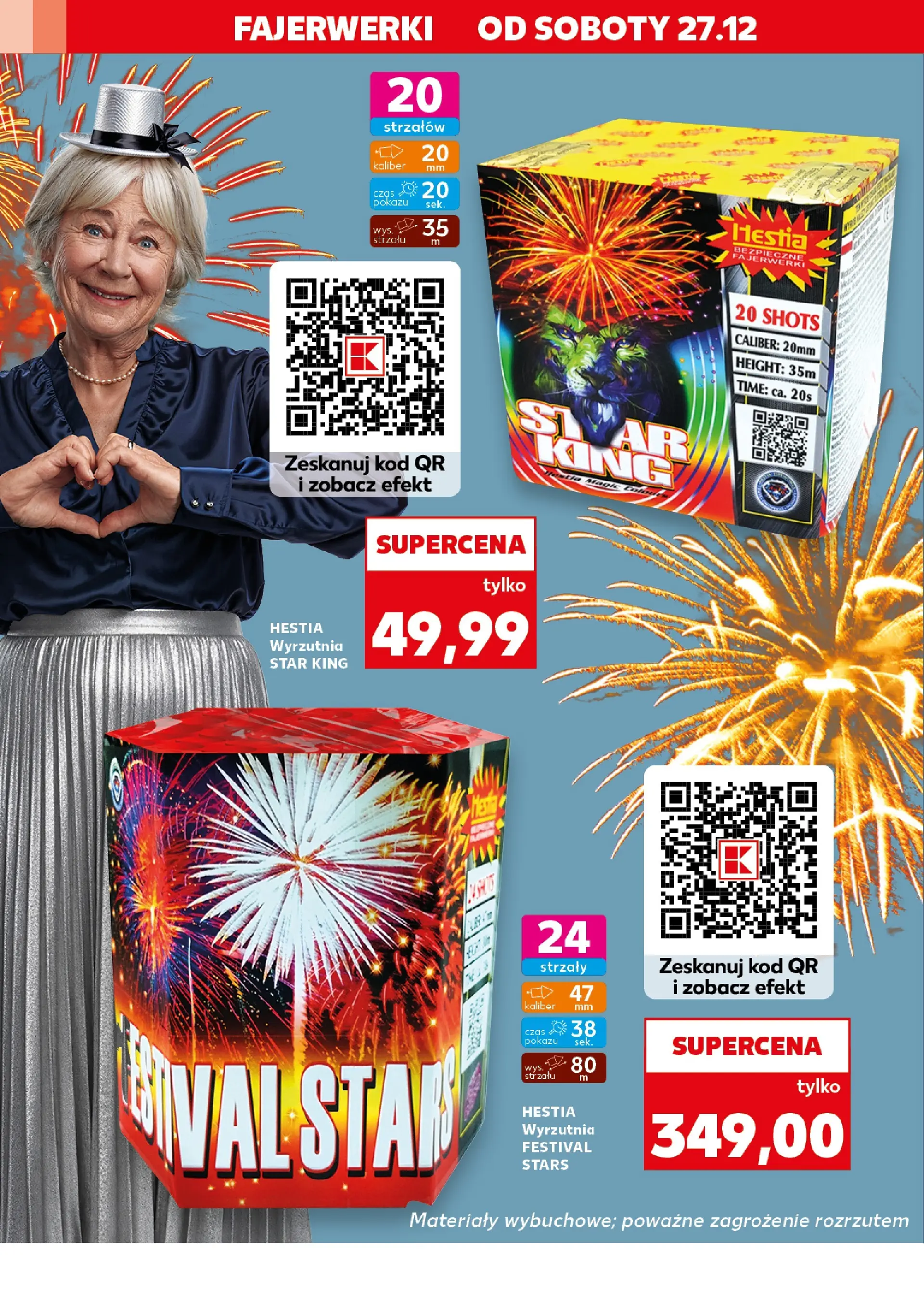 Kaufland - Kaufland Fajerwerki ważne do 31.12 od 26.12.2025 - od jutra PDF | Strona: 8 | Produkty: Wyrzutnia, Fajerwerki