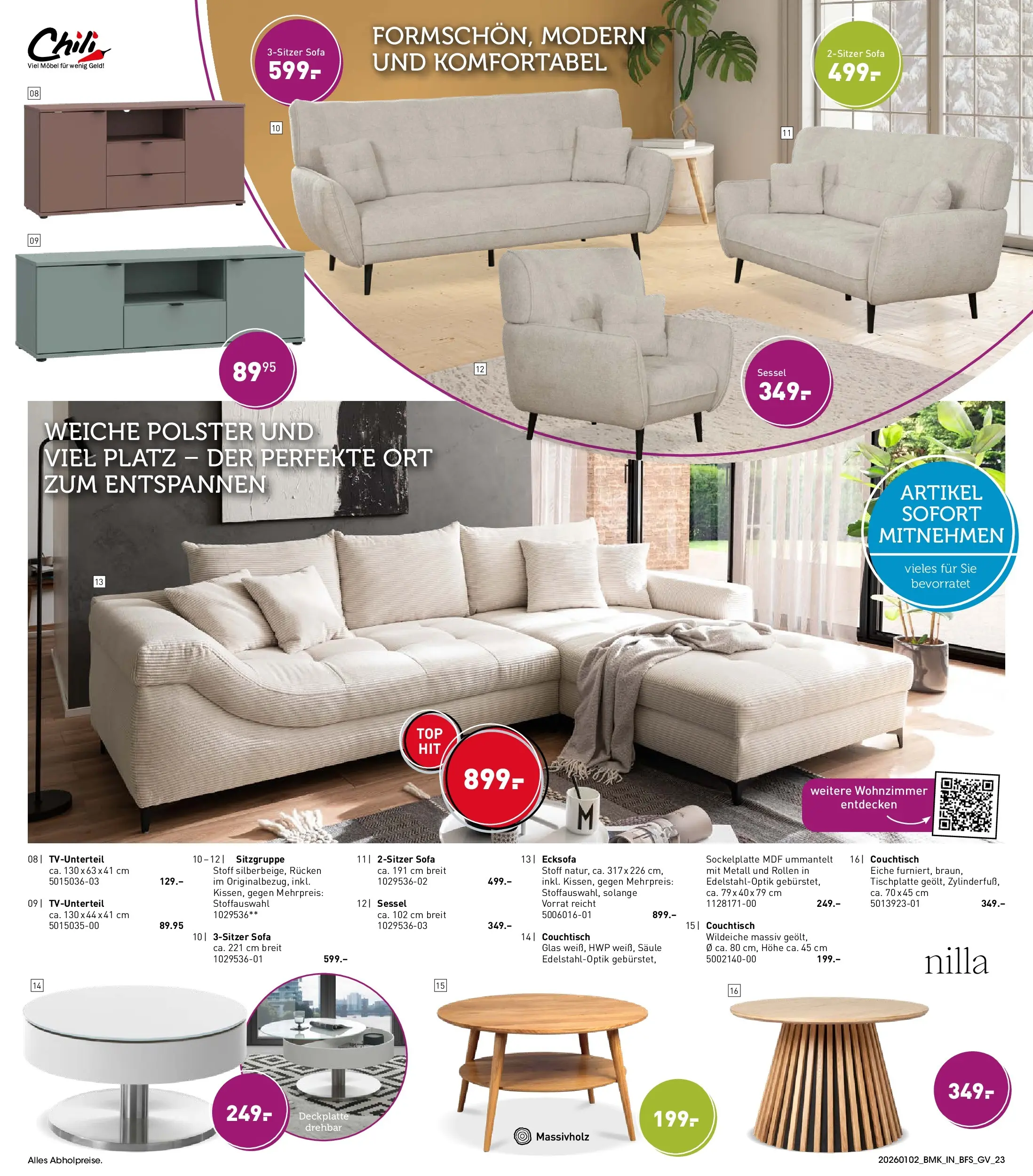 Möbel Martin - Möbel Martin: Offres hebdomadaires à partir du 01/01/2026 - promo en ligne | Page: 23 | Produits: Sofa