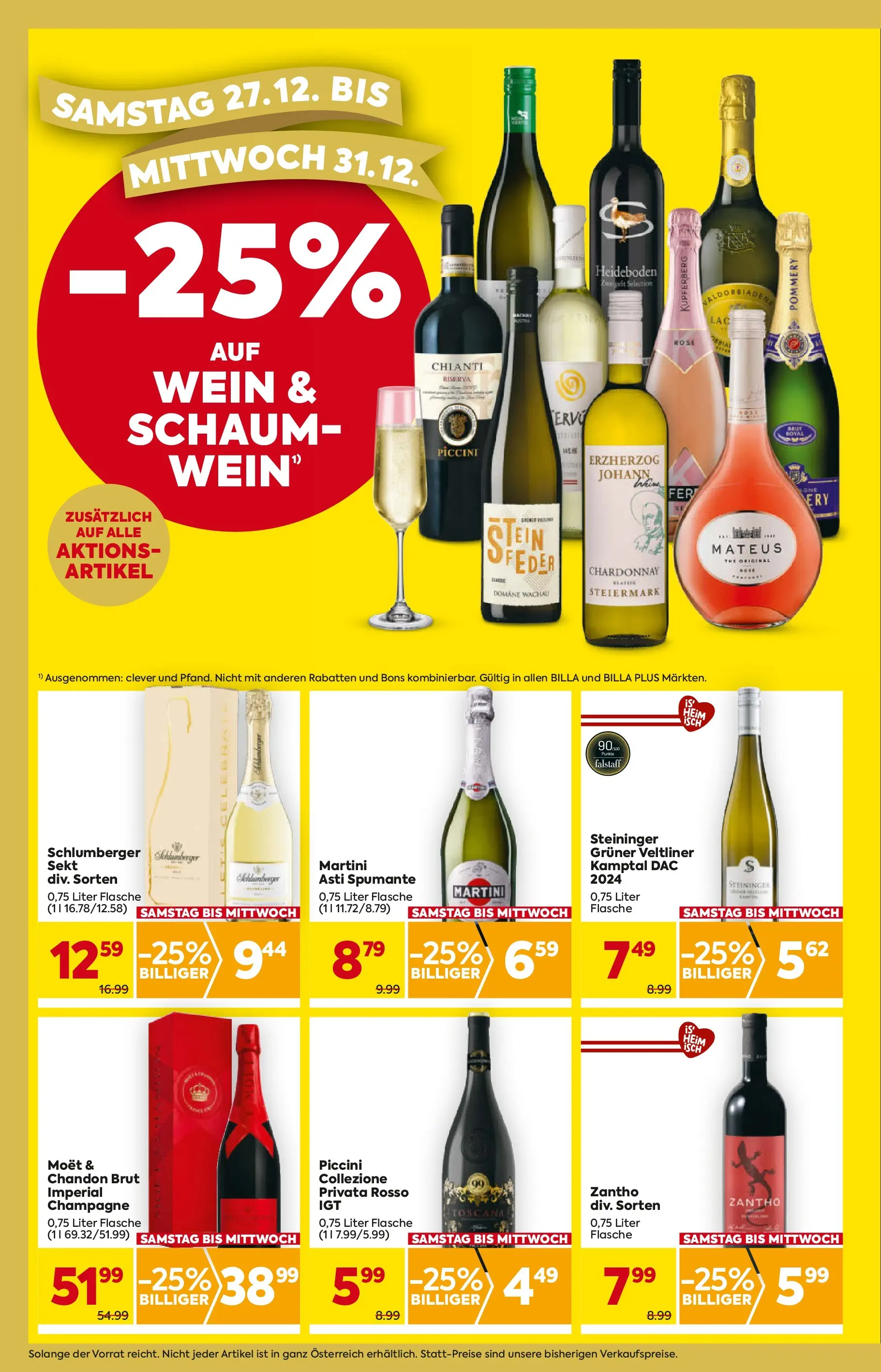 Billa - BILLA: Flugblatt gültig bei BILLA & BILLA PLUS ab 26.12.2025 - Angebote, Prospekt | Seite: 2 | Produkte: Wein
