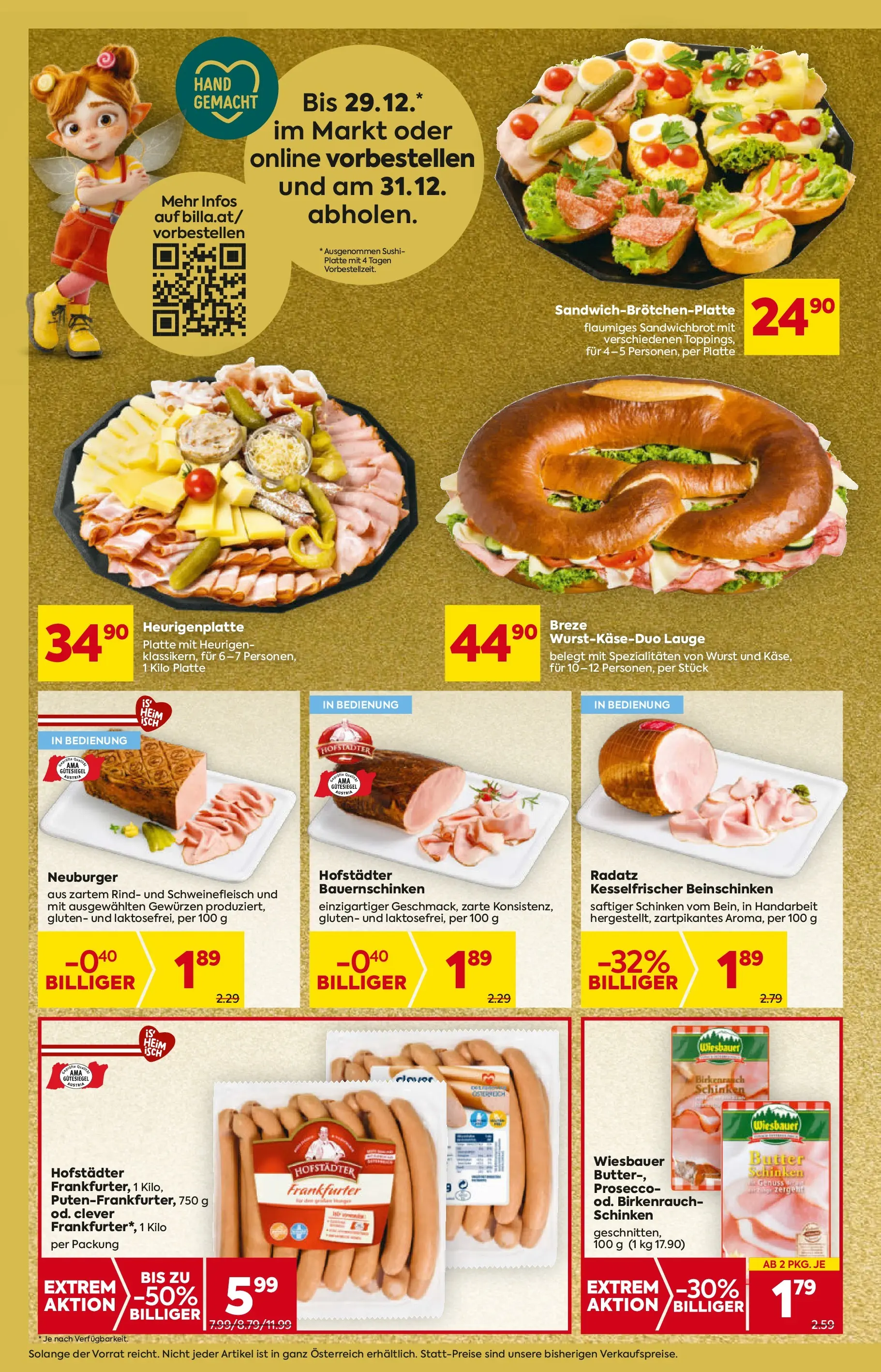 Billa - BILLA: Flugblatt gültig bei BILLA & BILLA PLUS ab 26.12.2025 - Angebote, Prospekt | Seite: 8 | Produkte: Wurst, Butter, Schinken, Schweinefleisch