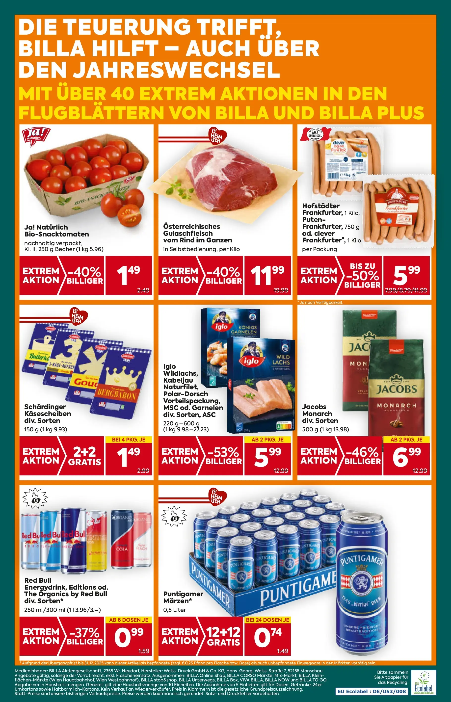 Billa Plus - BILLA PLUS: Flugblatt Burgenland von 26.12.2025 - Aktuelle Angebote | Seite: 20 | Produkte: Bier