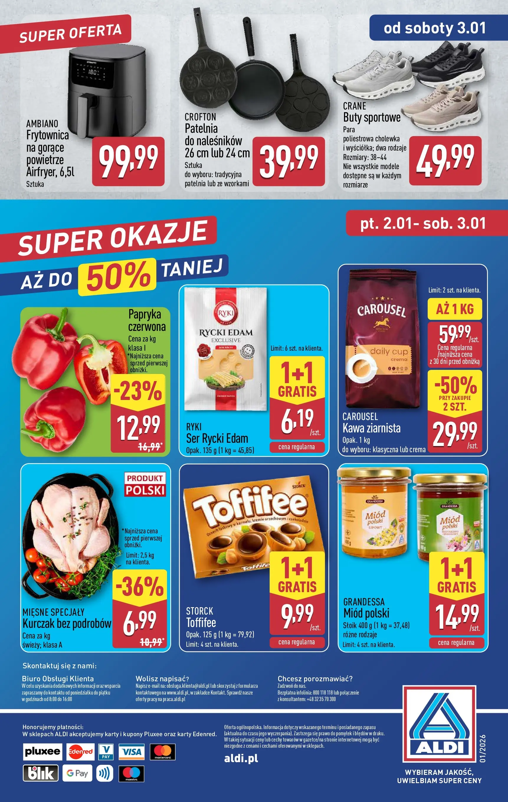 Aldi Gazetka od 29.12.2025 - Ulotka PDF, promocje | Strona: 28 | Produkty: Buty, Kurczak, Toffifee, Patelnia