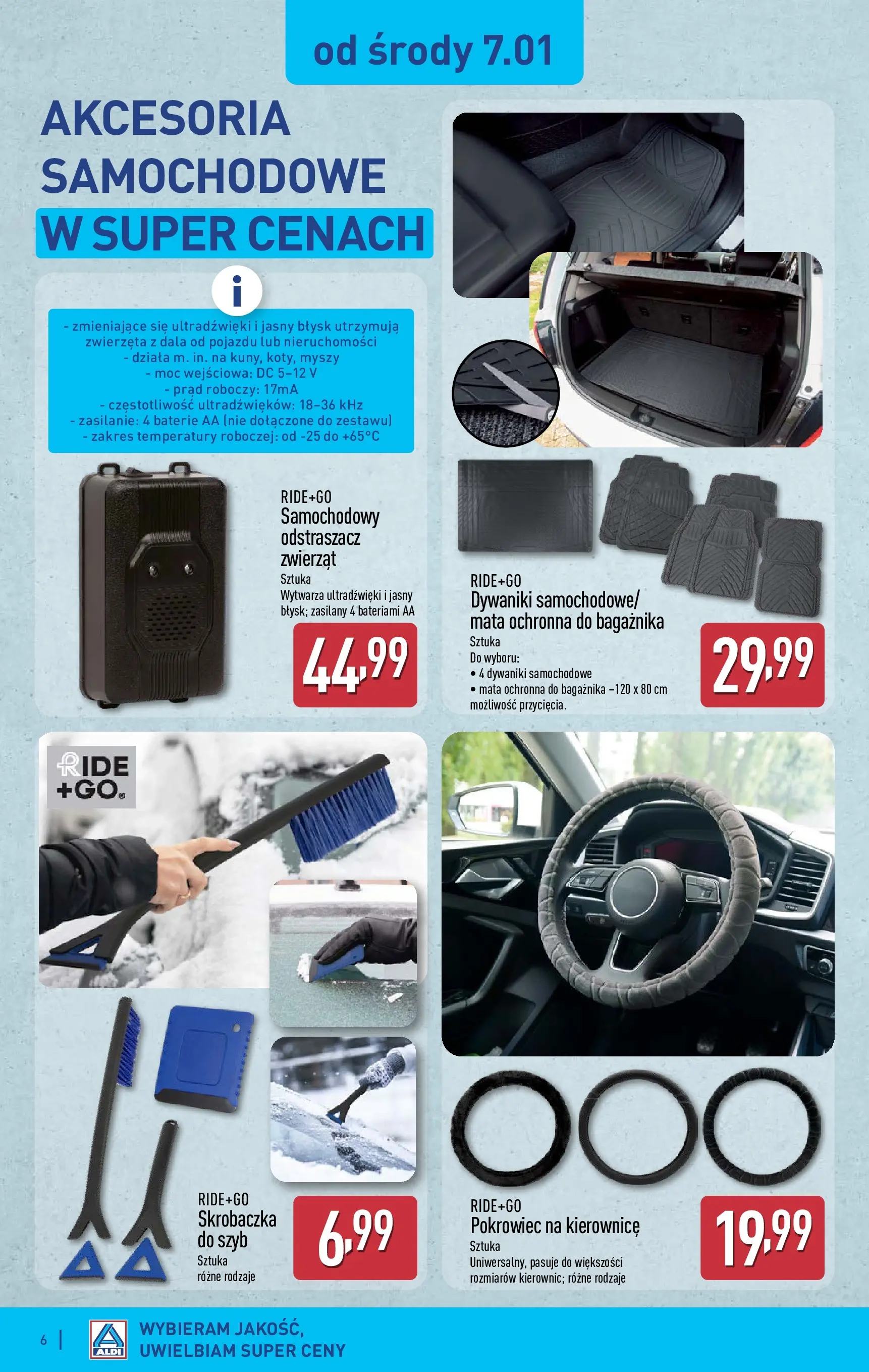 Aldi - Komfort i jakość w ALDI od 07.01 od 06.01.2026 - Ulotka PDF, promocje | Strona: 6 | Produkty: Dywaniki, Baterie, Akcesoria samochodowe