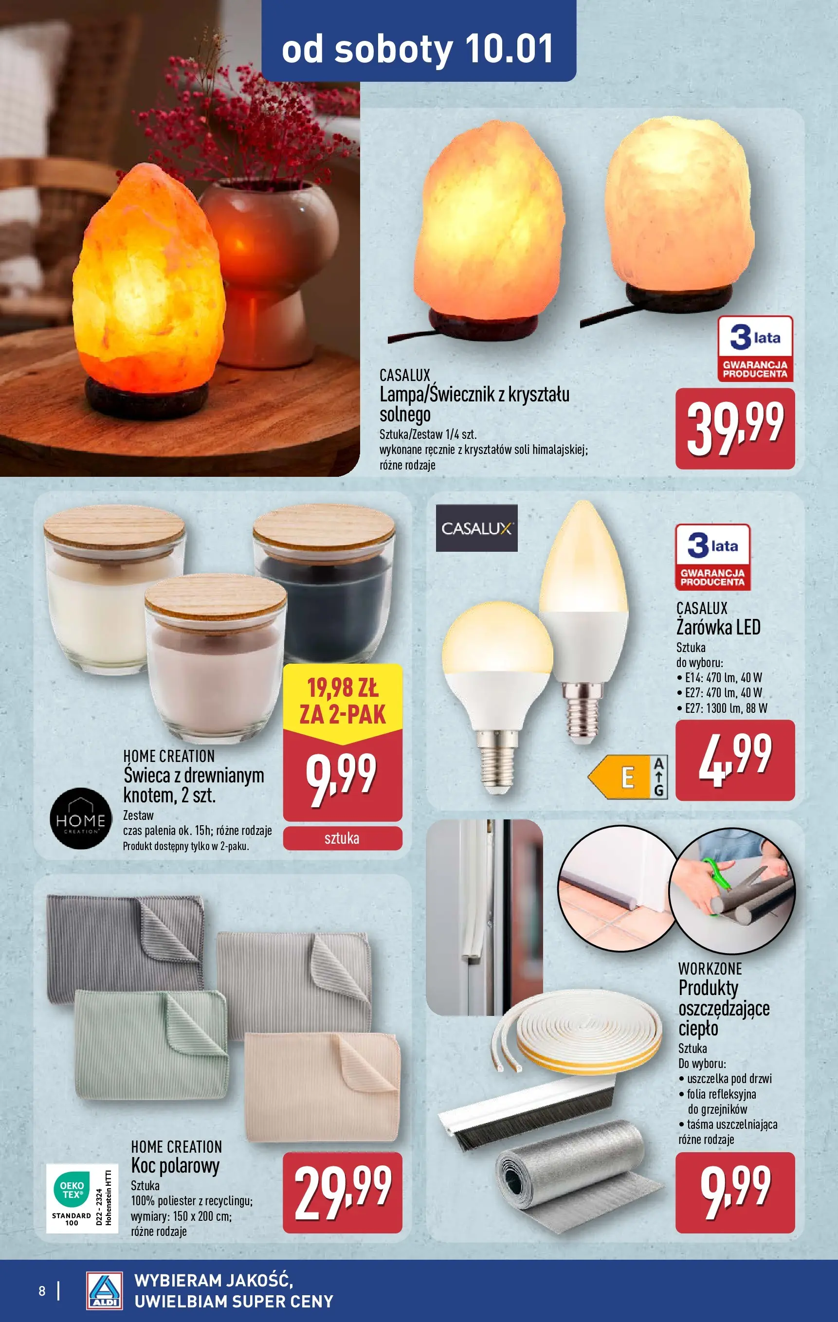 Aldi - Komfort i jakość w ALDI od 07.01 od 06.01.2026 - Ulotka PDF, promocje | Strona: 8 | Produkty: Koc