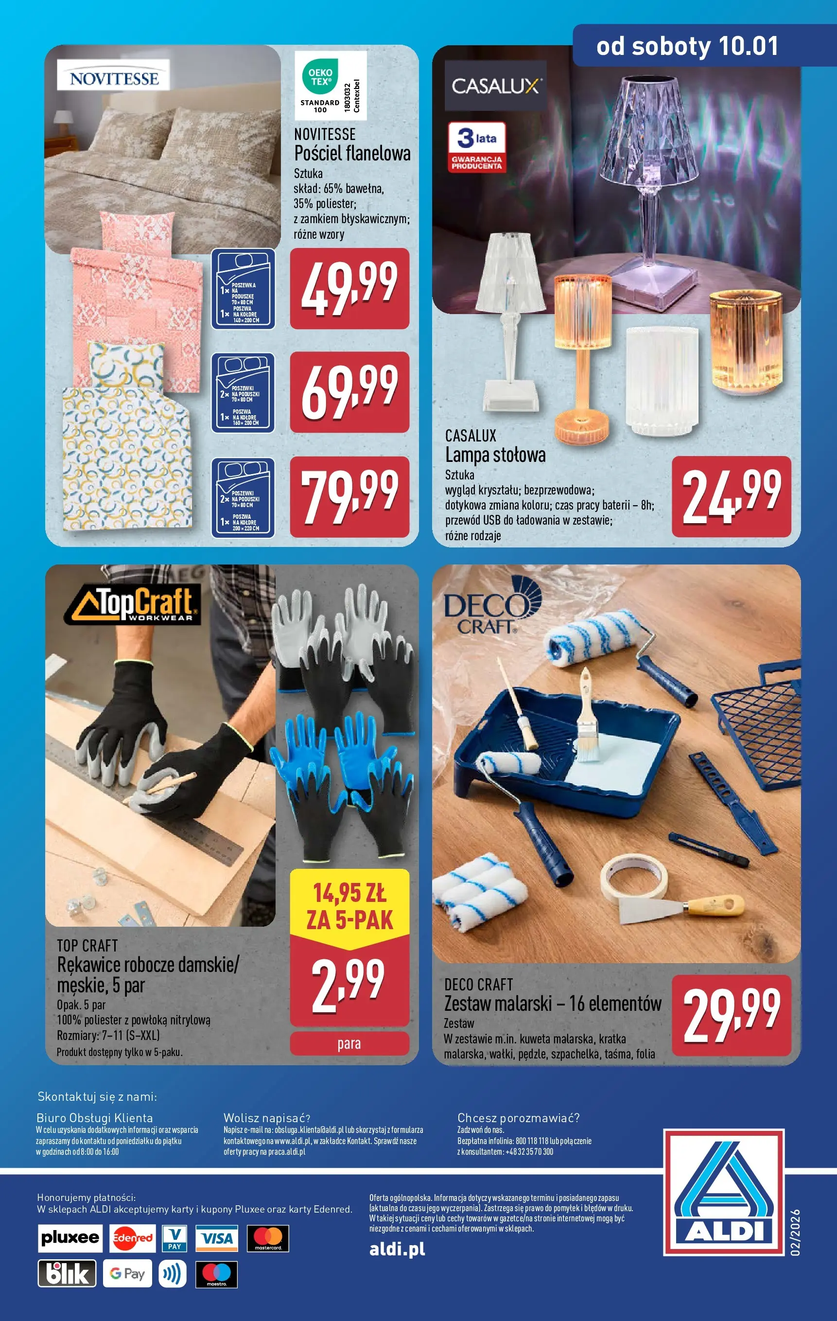 Aldi - Komfort i jakość w ALDI od 07.01 od 06.01.2026 - Ulotka PDF, promocje | Strona: 12 | Produkty: Pościel, Top, USB, Lampa