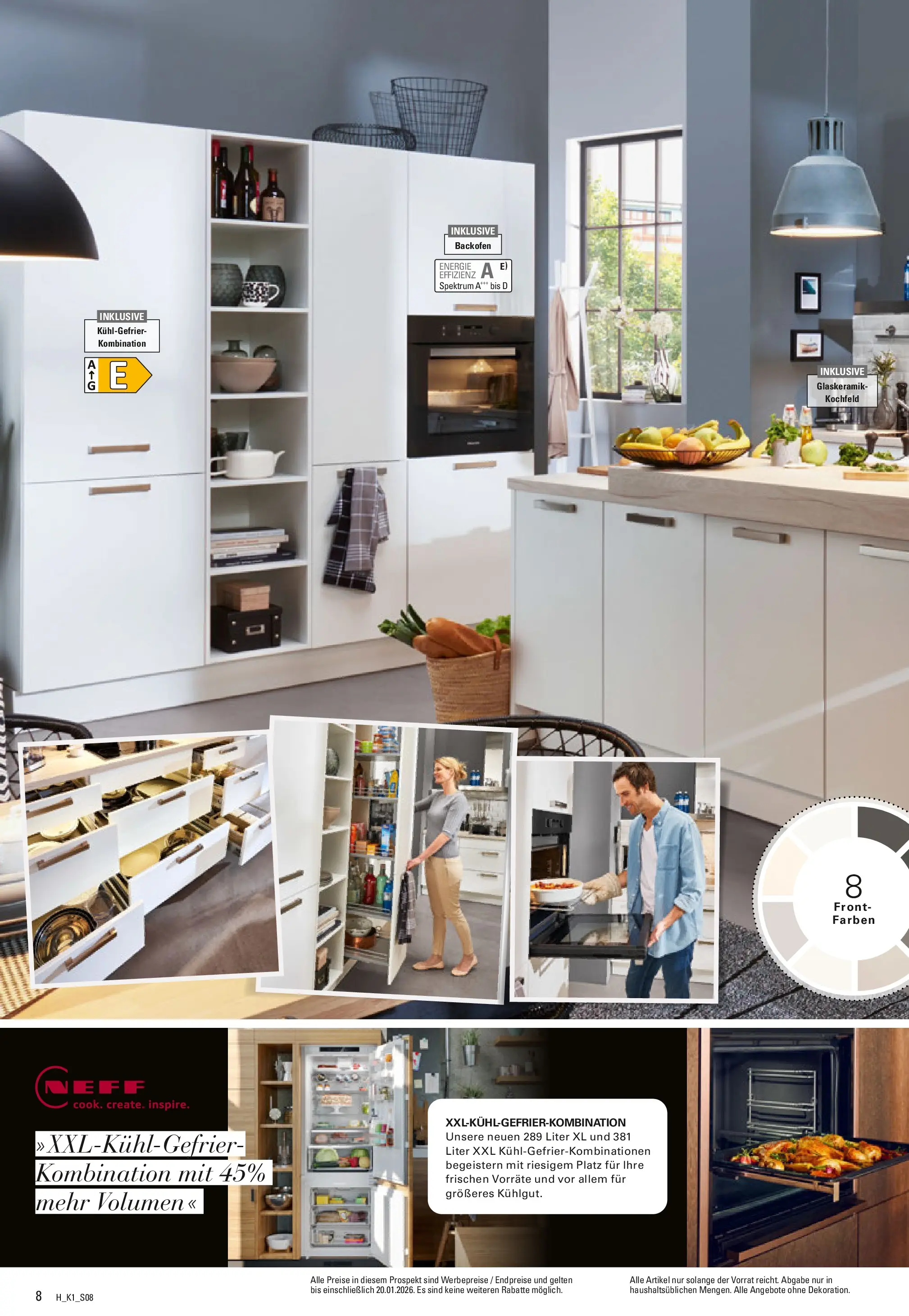 Höffner - Höffner: Möbelangebote (ab 23.12.2025) zum Blättern | Seite: 8 | Produkte: Kochfeld, Backofen